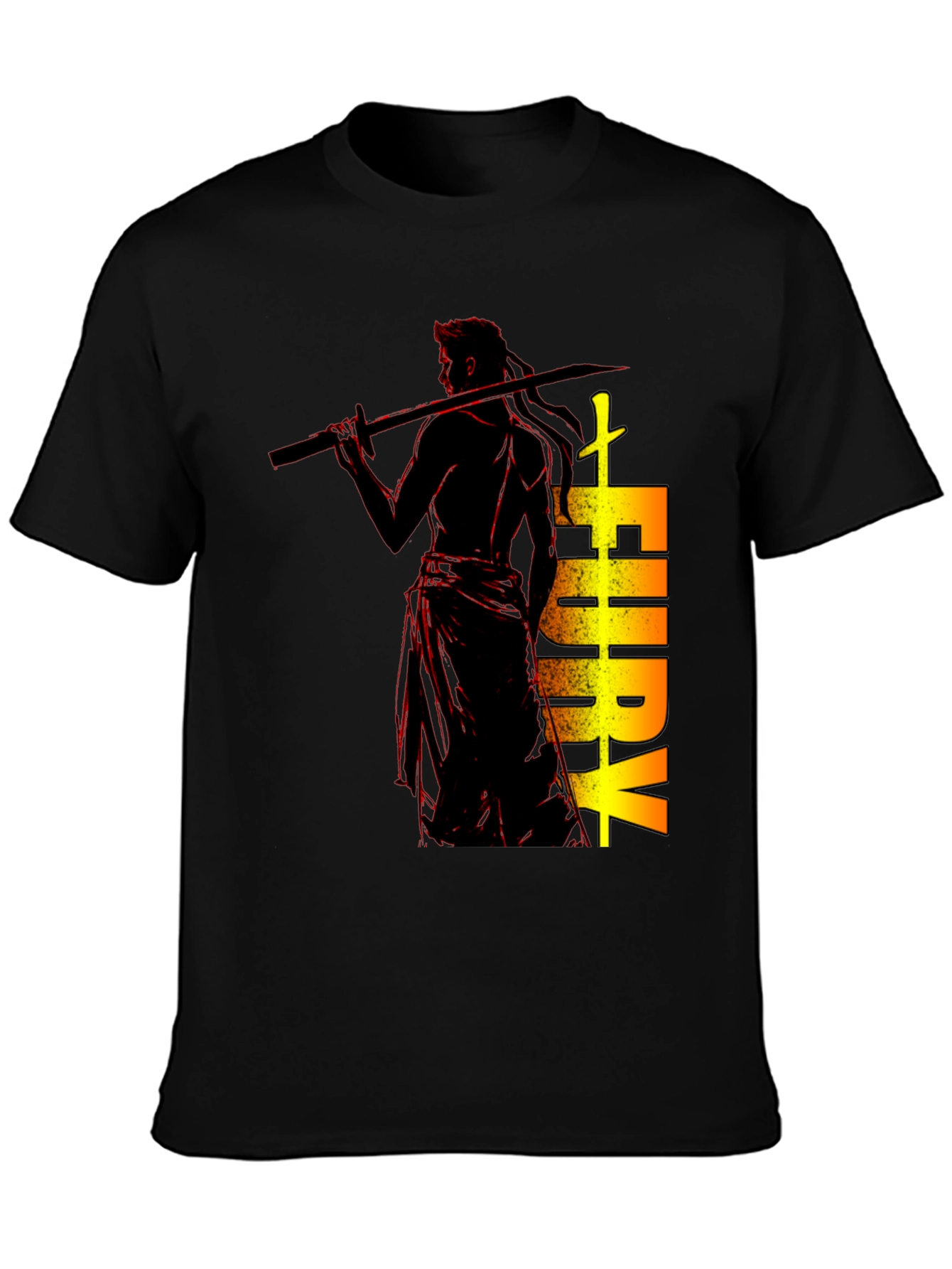 Fury Graphic Print Tee - Black