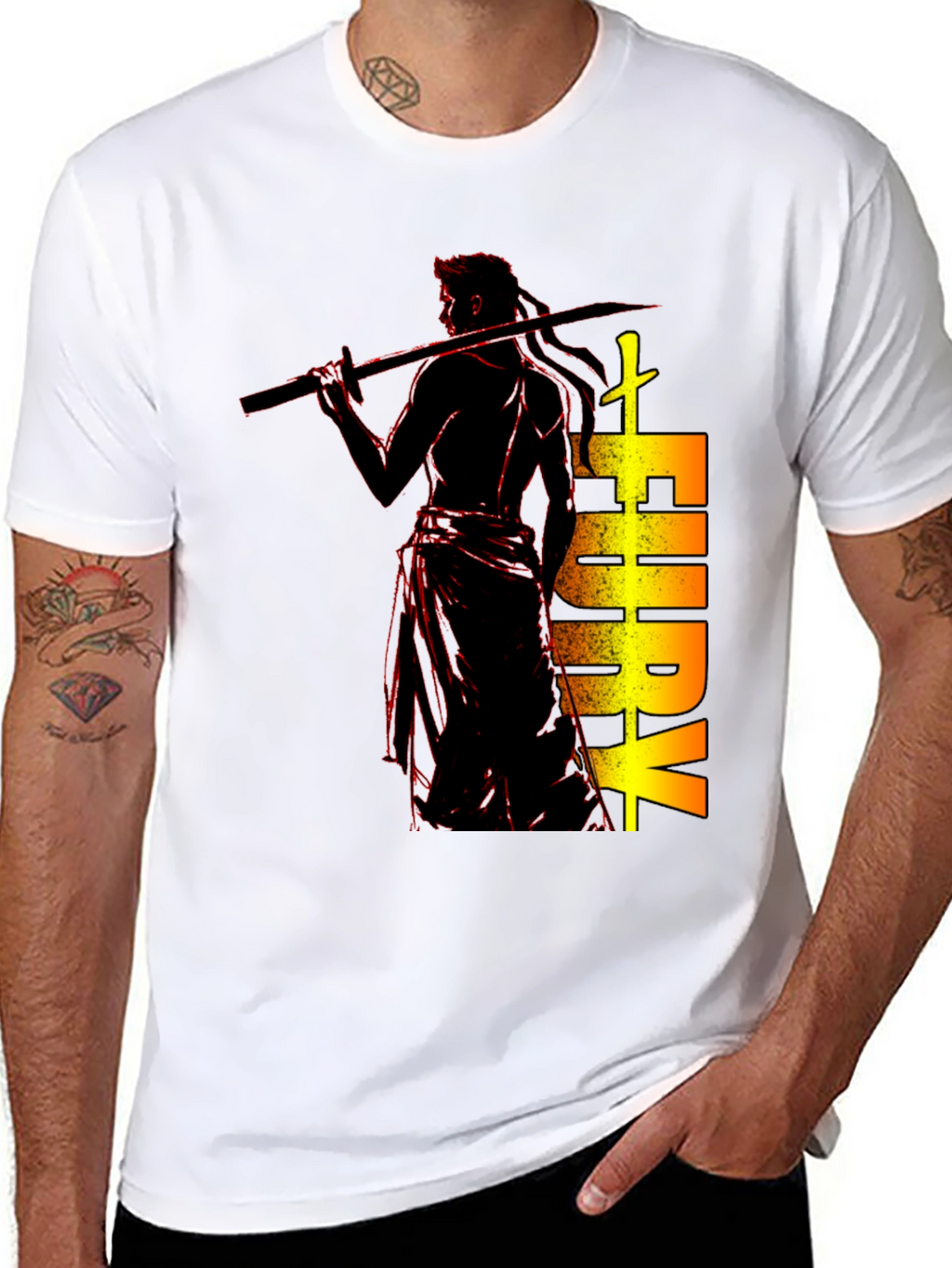 Fury Graphic Print Tee - Black