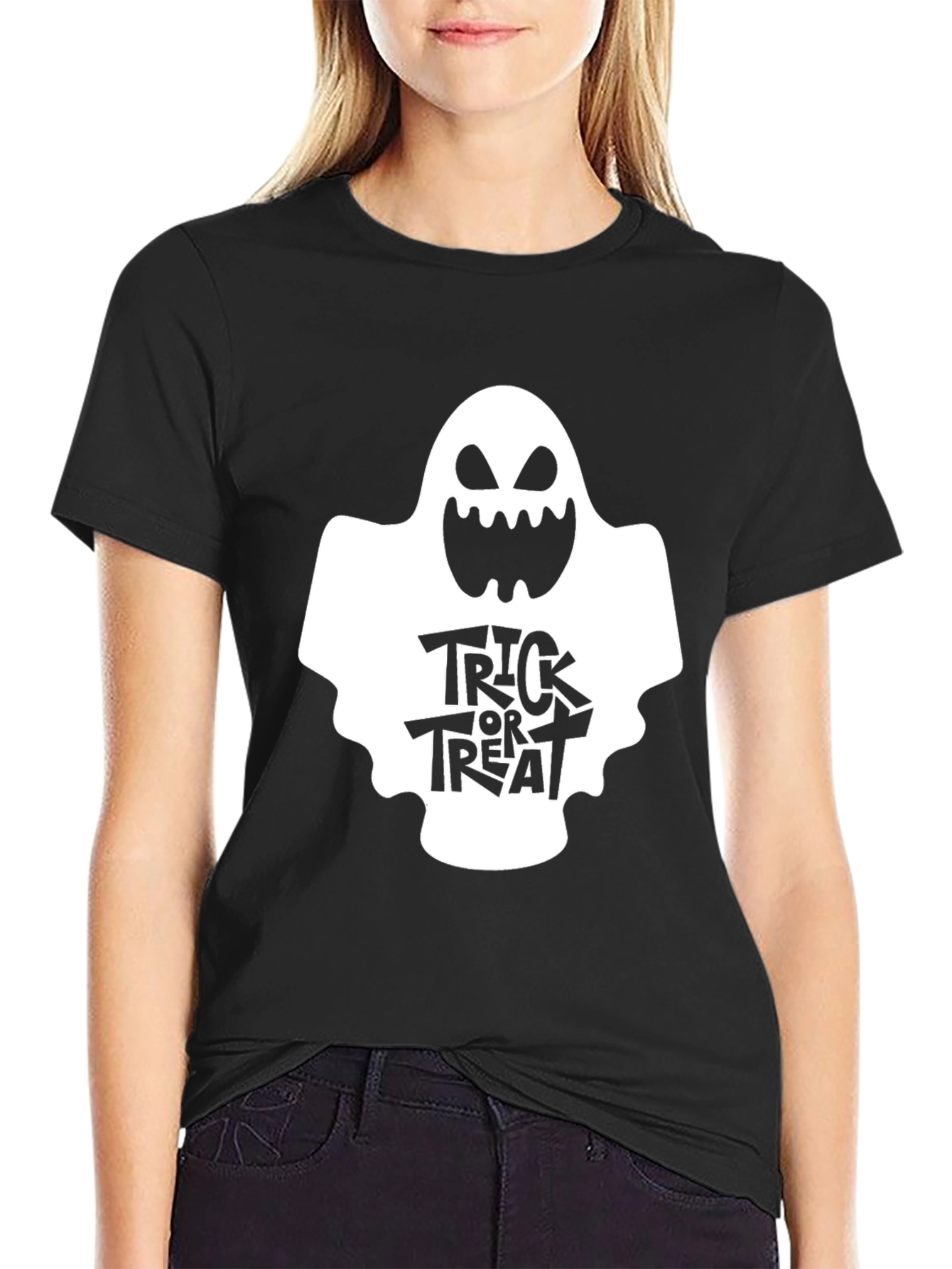 Spooky Ghost Trick or Treat Halloween T-Shirt