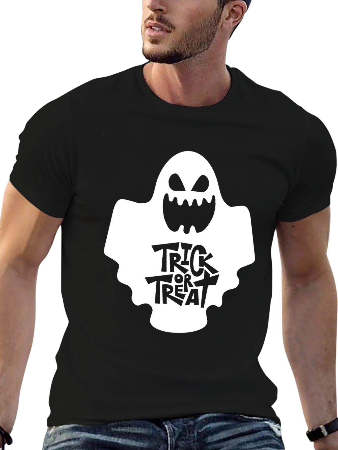 Spooky Ghost Trick or Treat Halloween T-Shirt