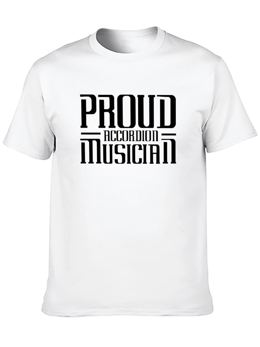 Proud Accordion Musician Black T-Shirt