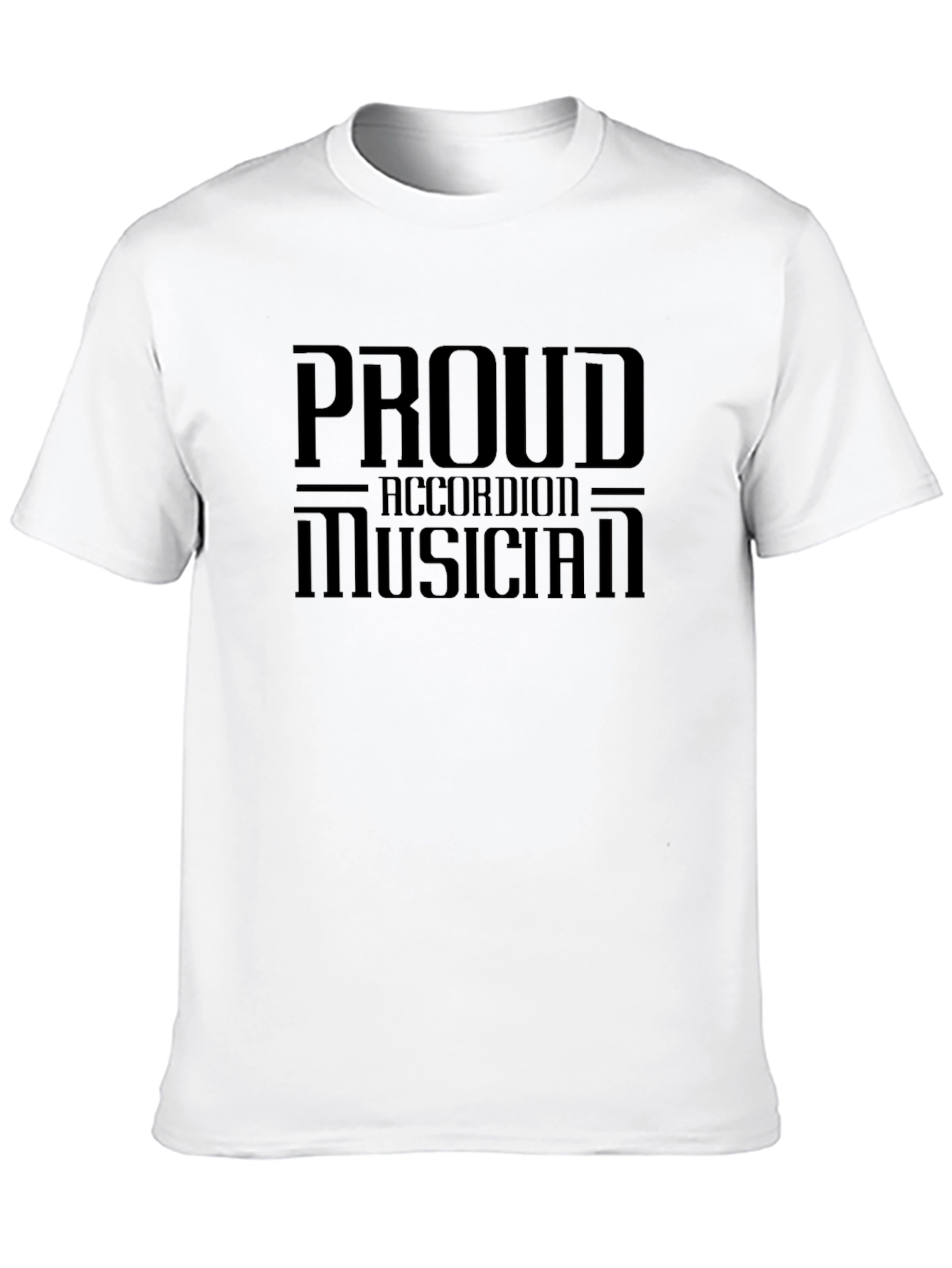 Proud Accordion Musician Black T-Shirt