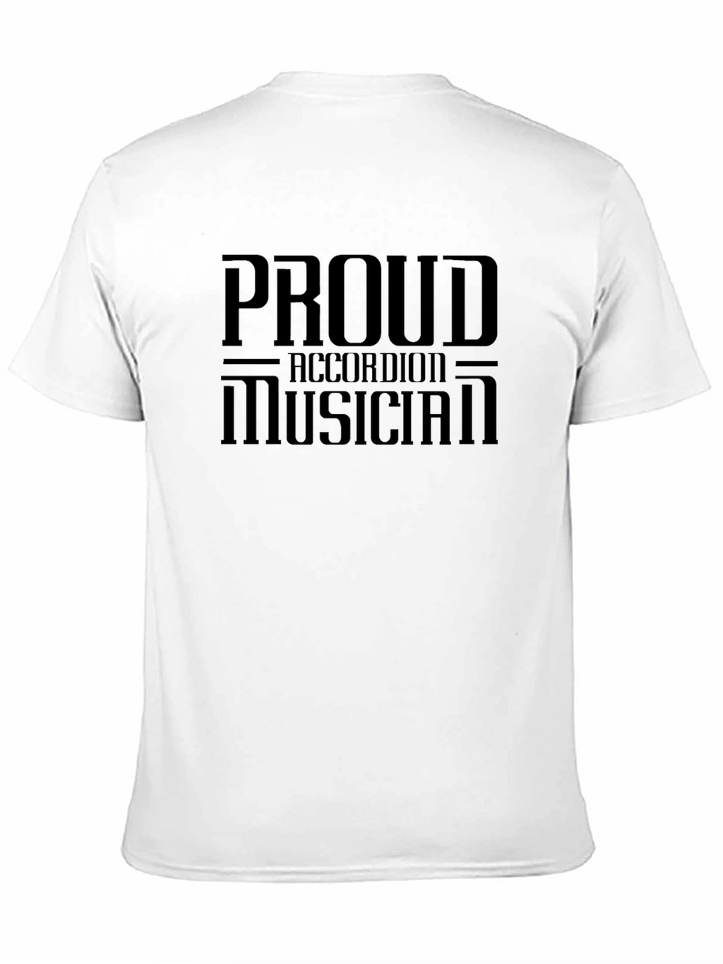 Proud Accordion Musician Black T-Shirt