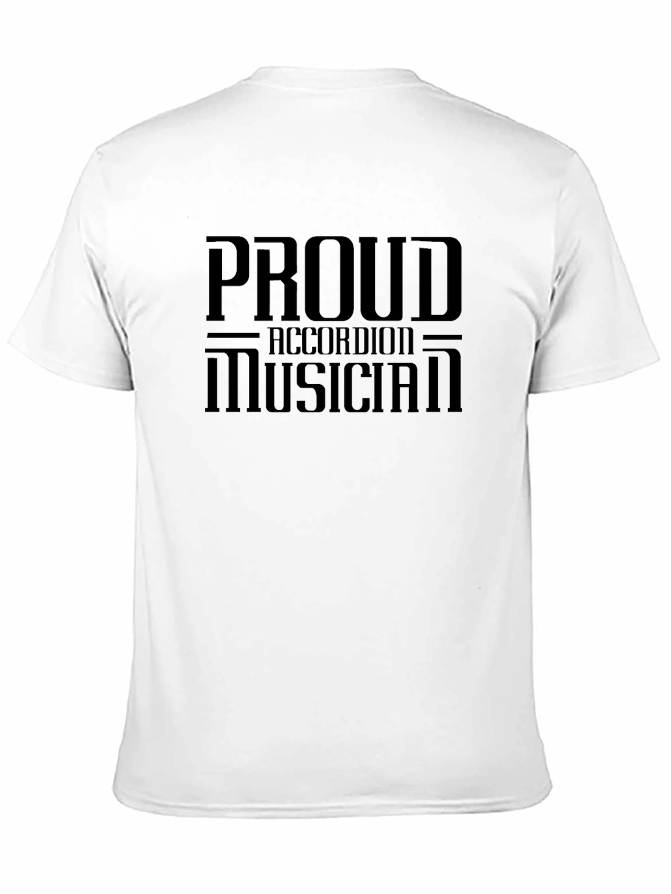 Proud Accordion Musician Black T-Shirt