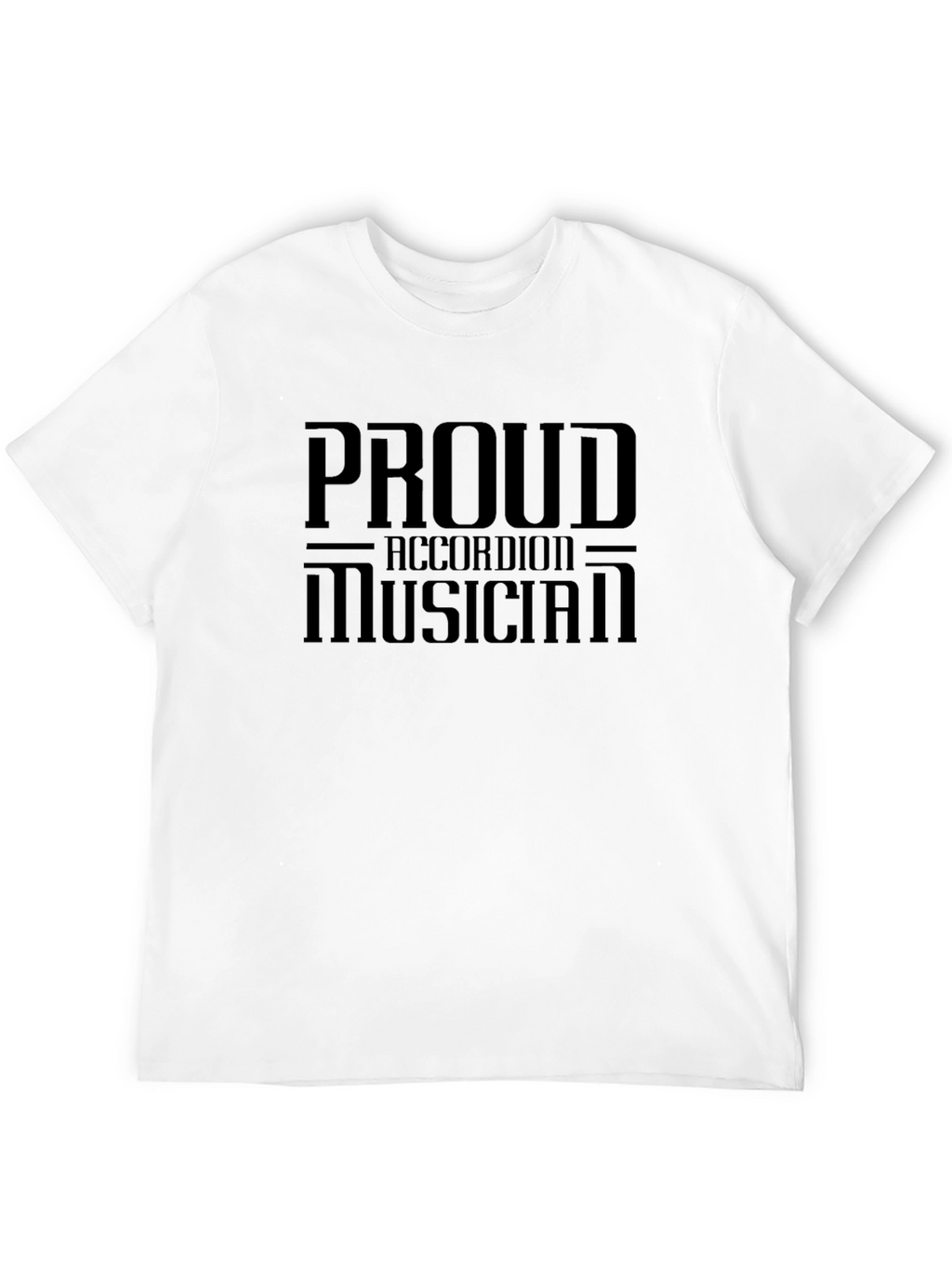 Proud Accordion Musician Black T-Shirt