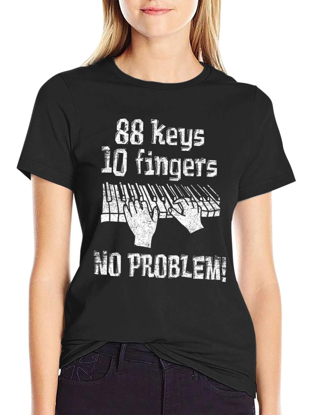 88 Keys 10 Fingers No Problem Musician T-Shirt