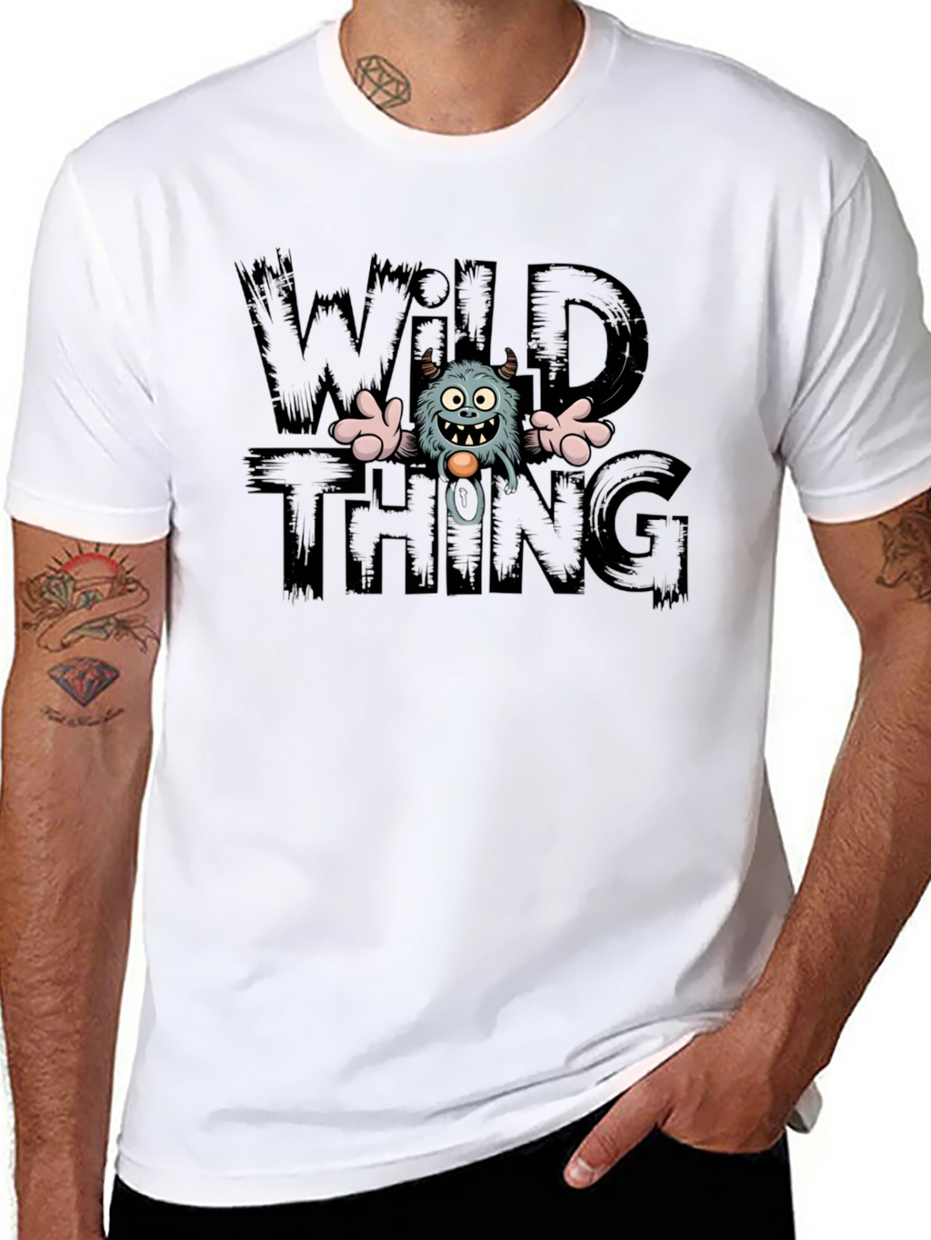 Wild Thing Monster Graphic Tee - Cotton Blend