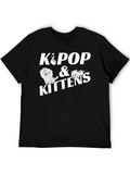 K-Pop and Kittens Graphic T-Shirt