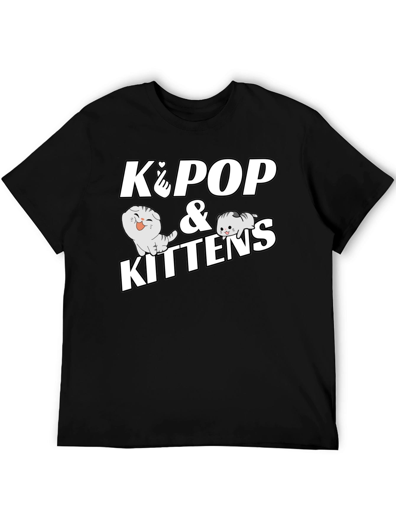 K-Pop and Kittens Graphic T-Shirt