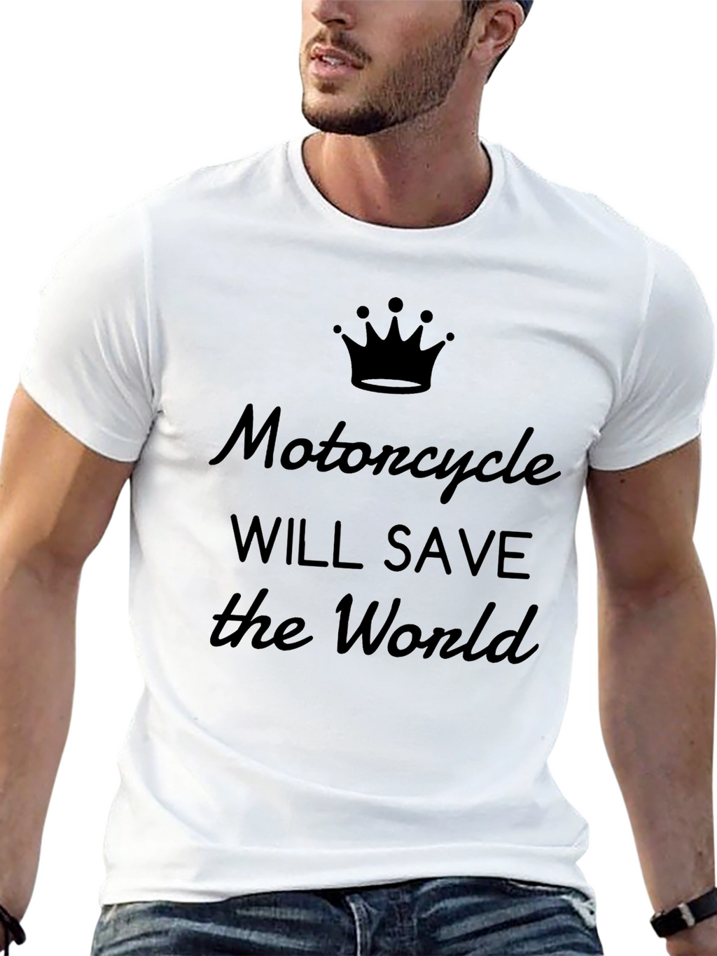 Motorcycle Will Save the World Graphic Tee