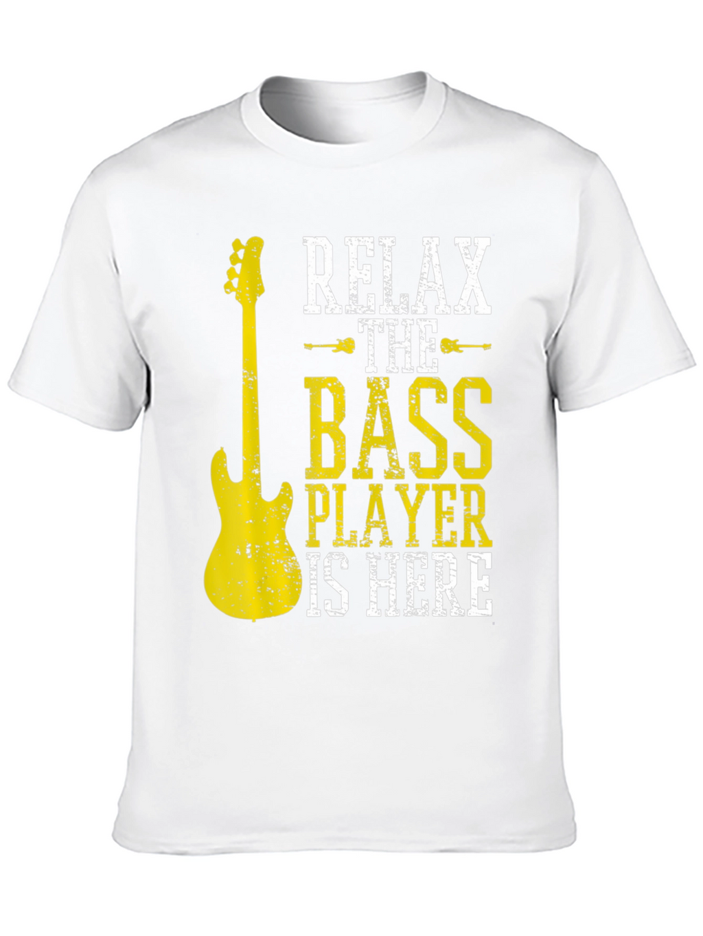 Relax The Bass Player Is Here Black T-Shirt