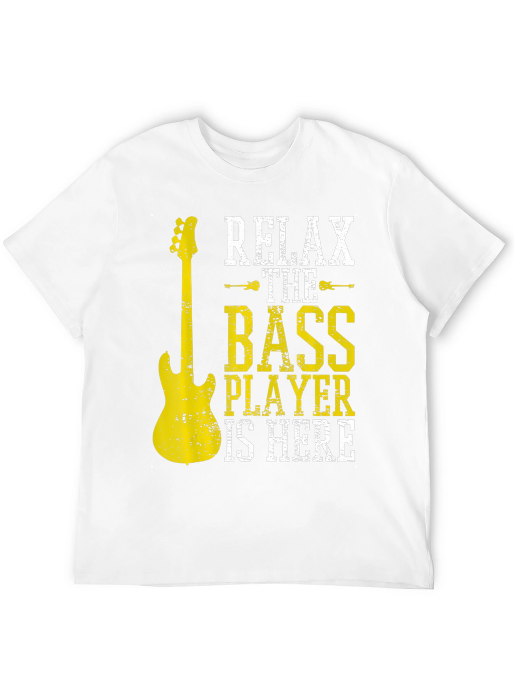 Relax The Bass Player Is Here Black T-Shirt