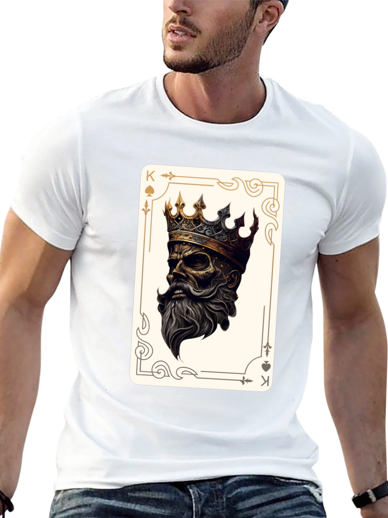 King of Spades Graphic Tee - Black Cotton