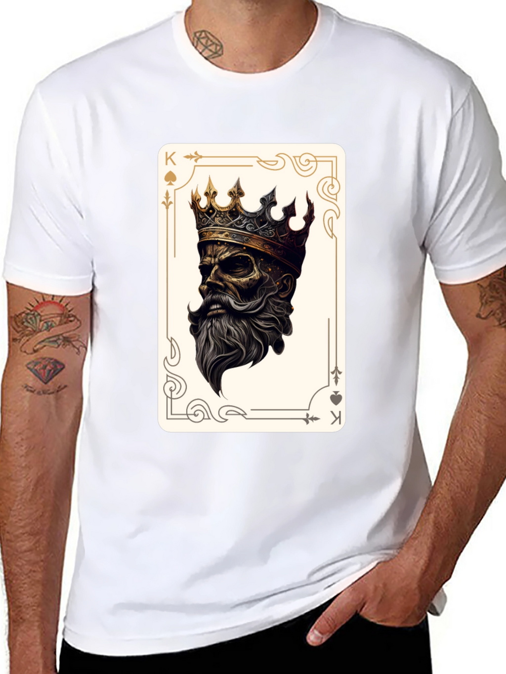 King of Spades Graphic Tee - Black Cotton