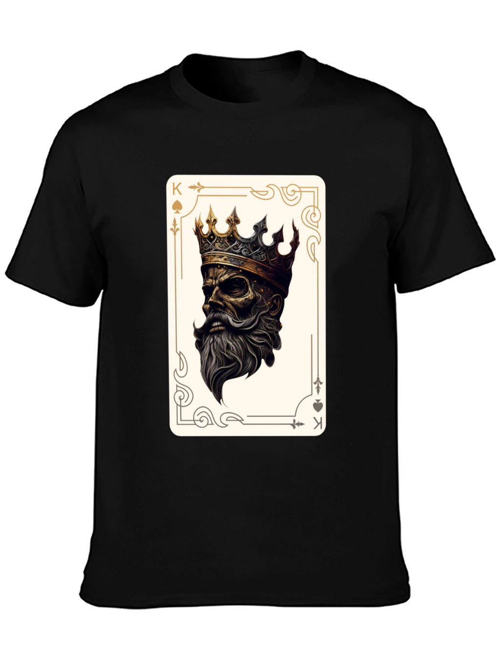 King of Spades Graphic Tee - Black Cotton