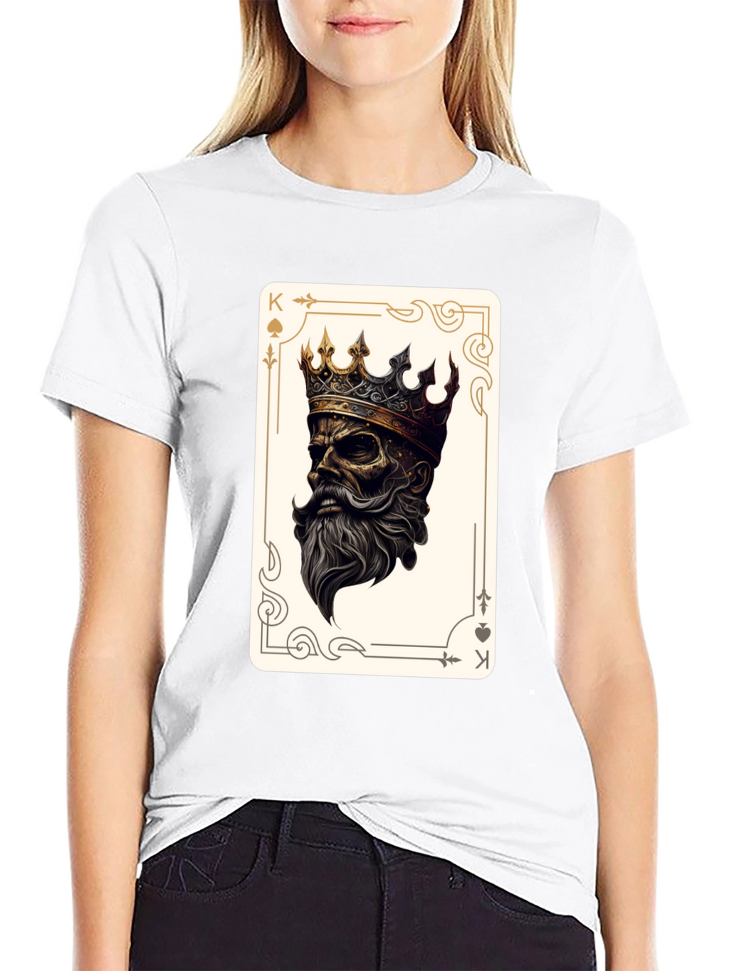 King of Spades Graphic Tee - Black Cotton