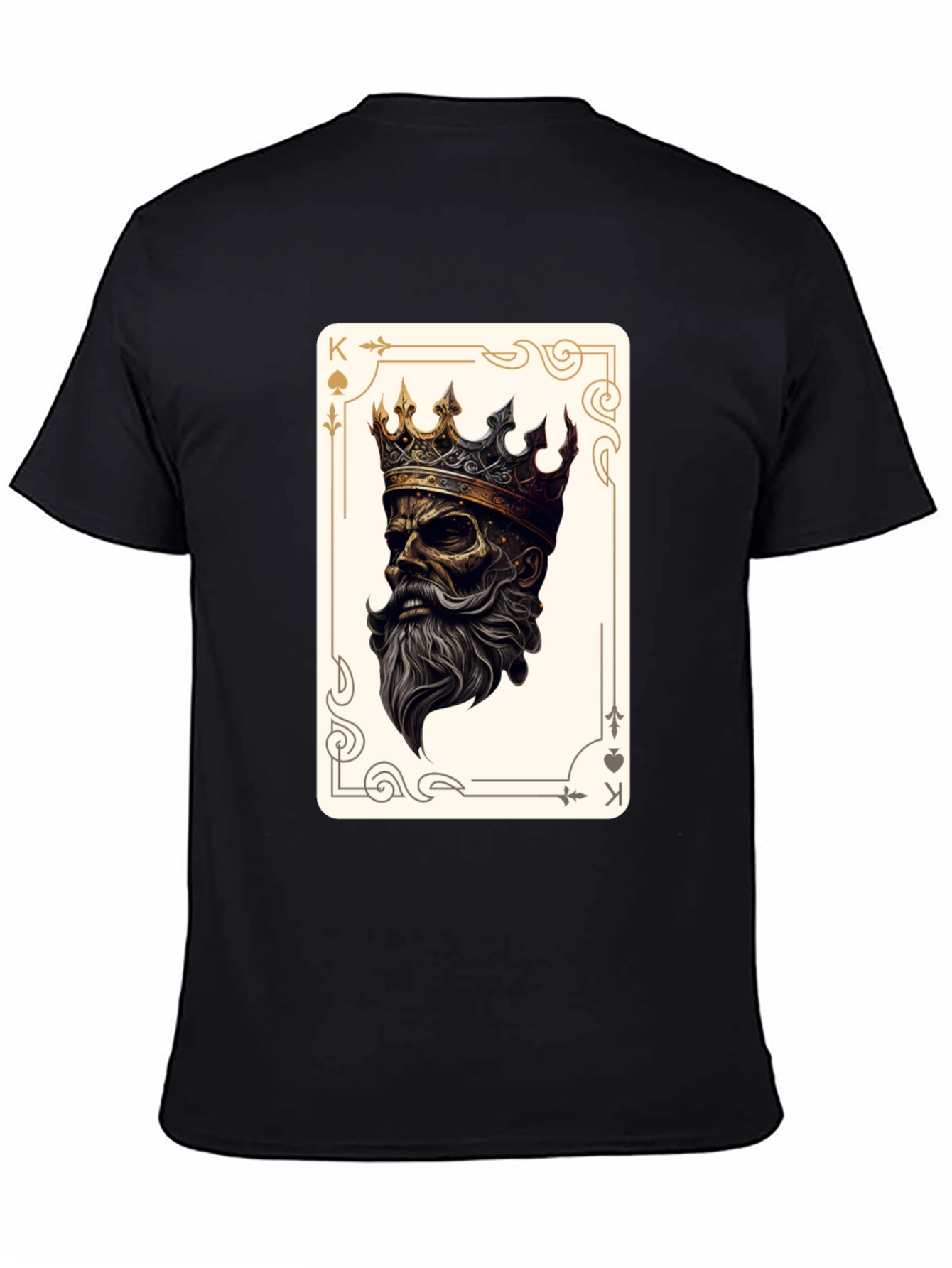 King of Spades Graphic Tee - Black Cotton