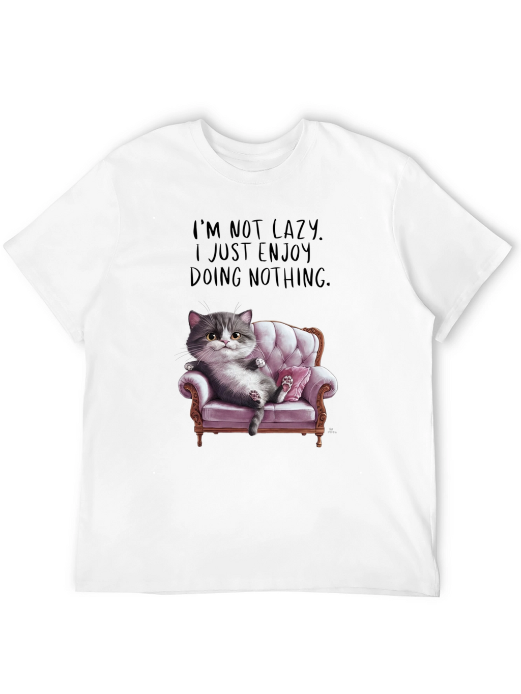 Funny Cat Lover T-Shirt - Enjoy Doing Nothing Tee