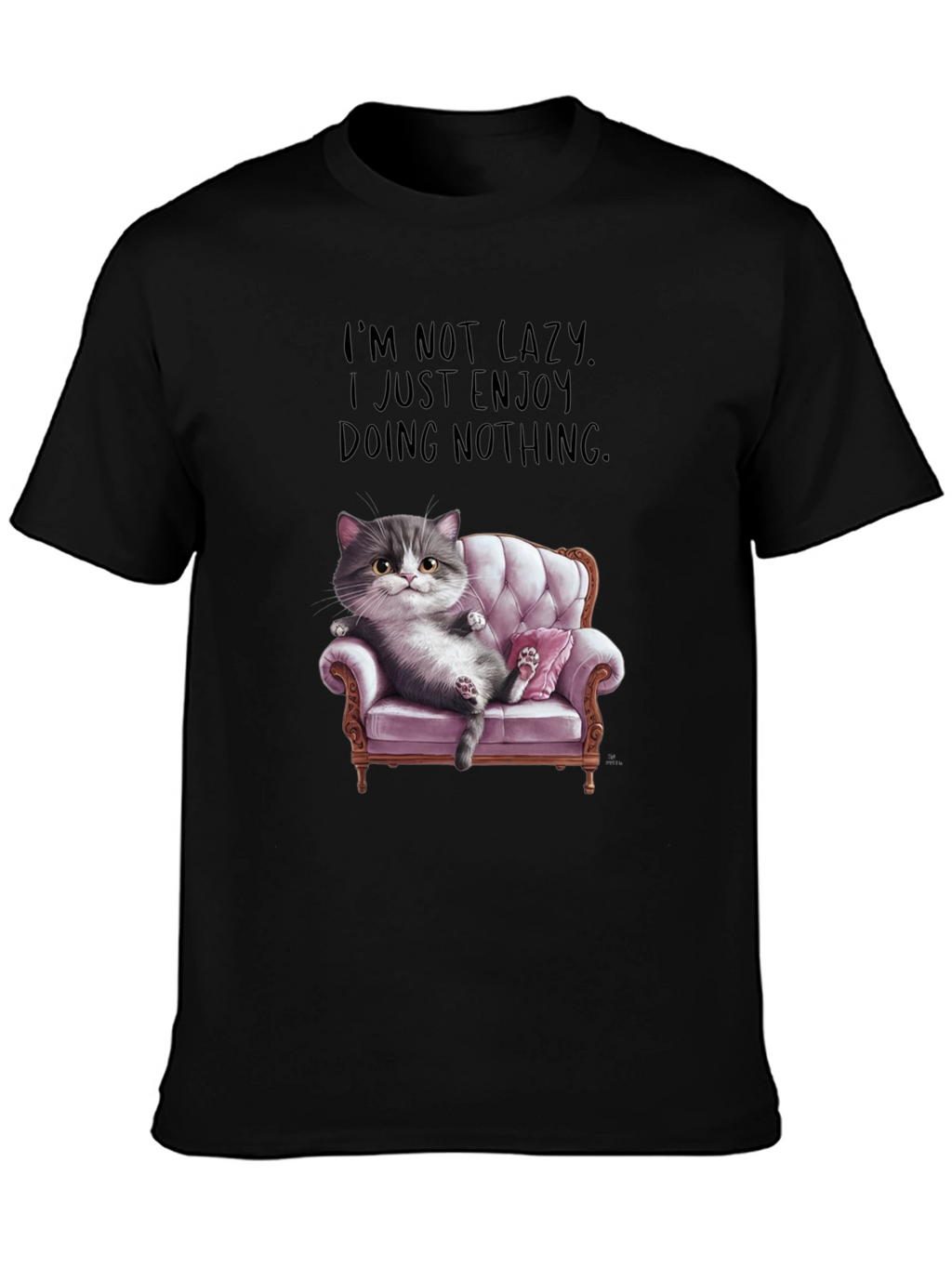 Funny Cat Lover T-Shirt - Enjoy Doing Nothing Tee