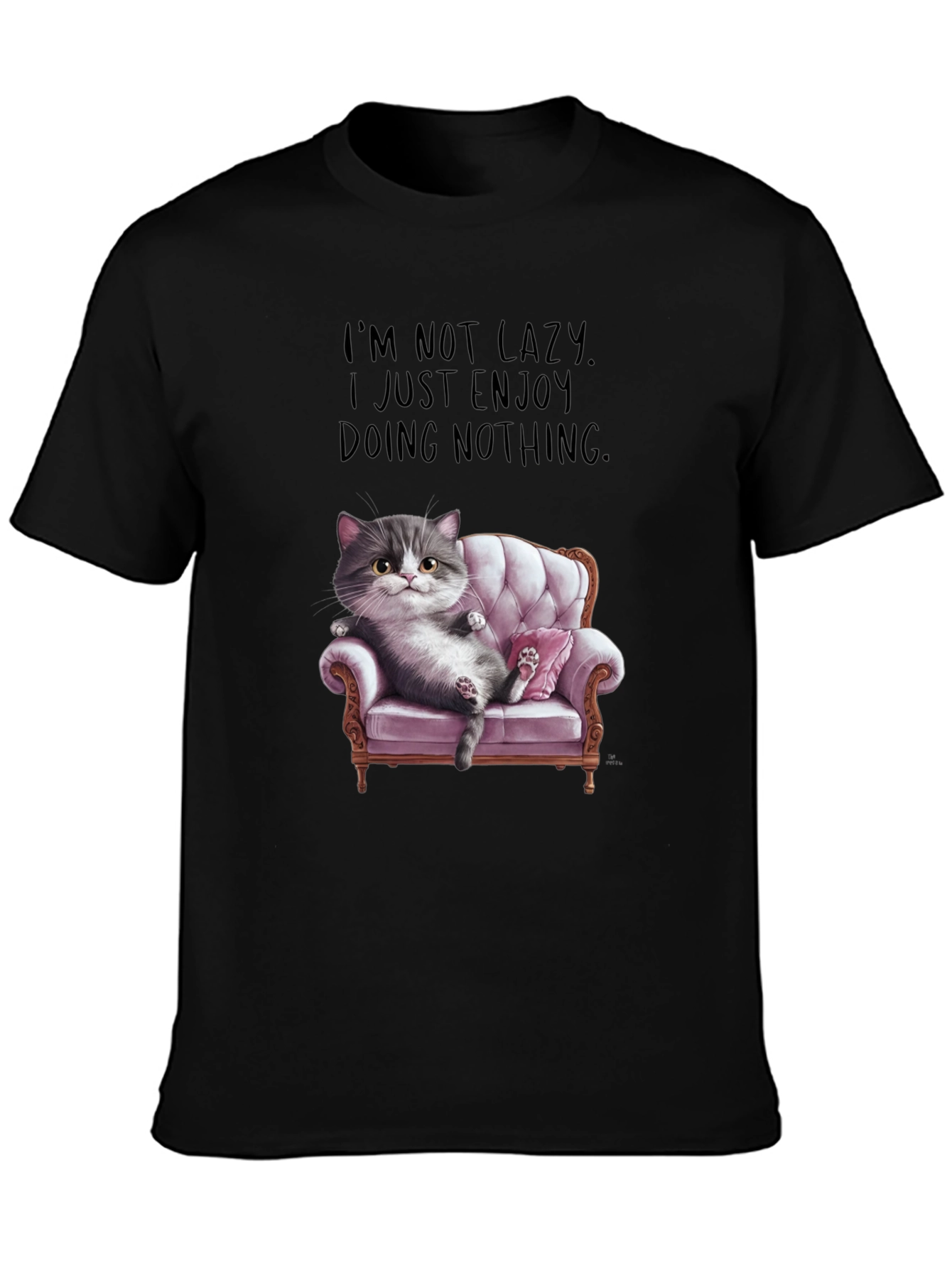 Funny Cat Lover T-Shirt - Enjoy Doing Nothing Tee
