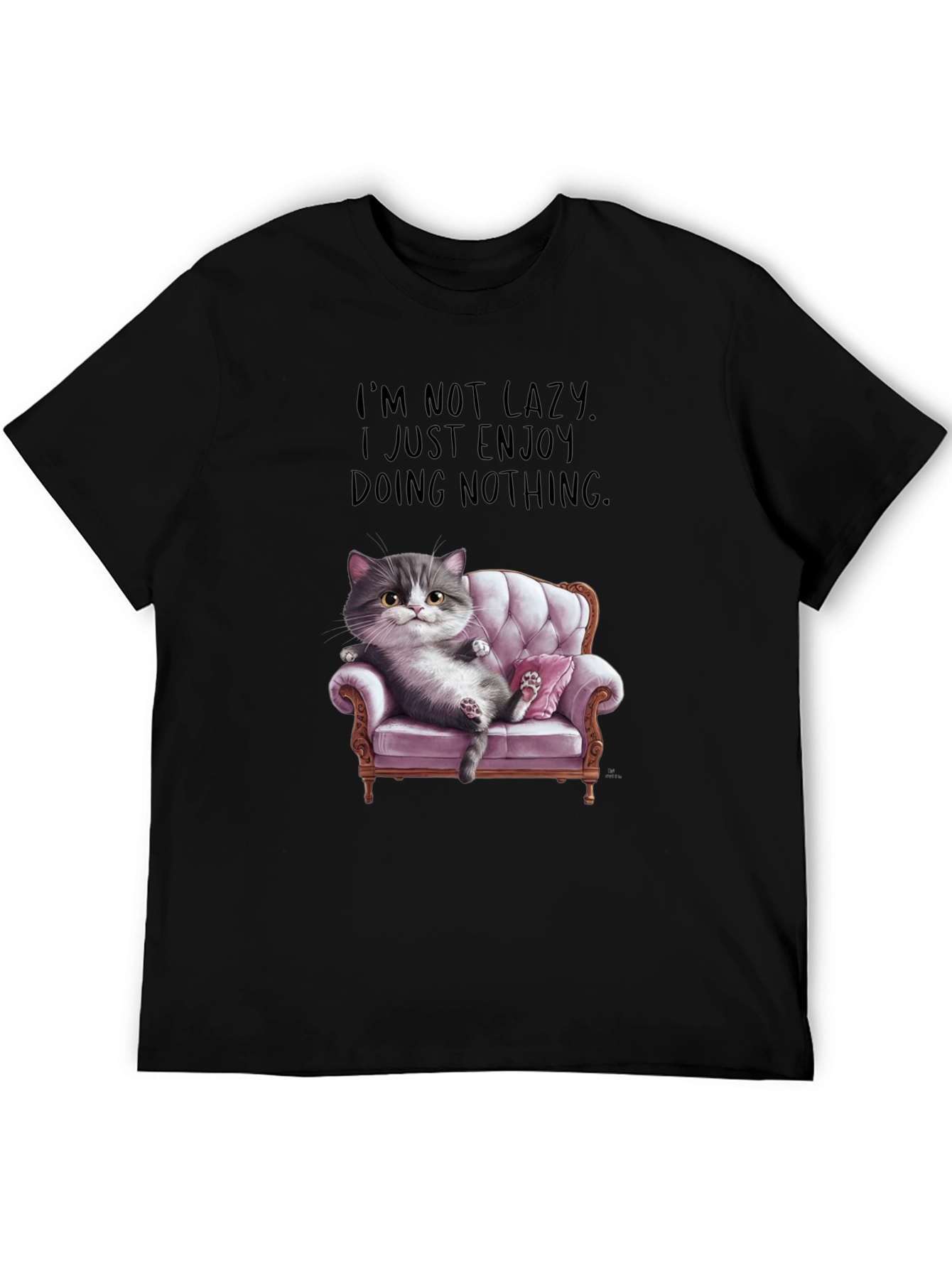 Funny Cat Lover T-Shirt - Enjoy Doing Nothing Tee