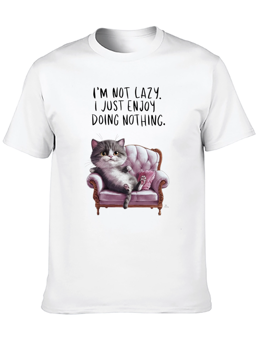 Funny Cat Lover T-Shirt - Enjoy Doing Nothing Tee
