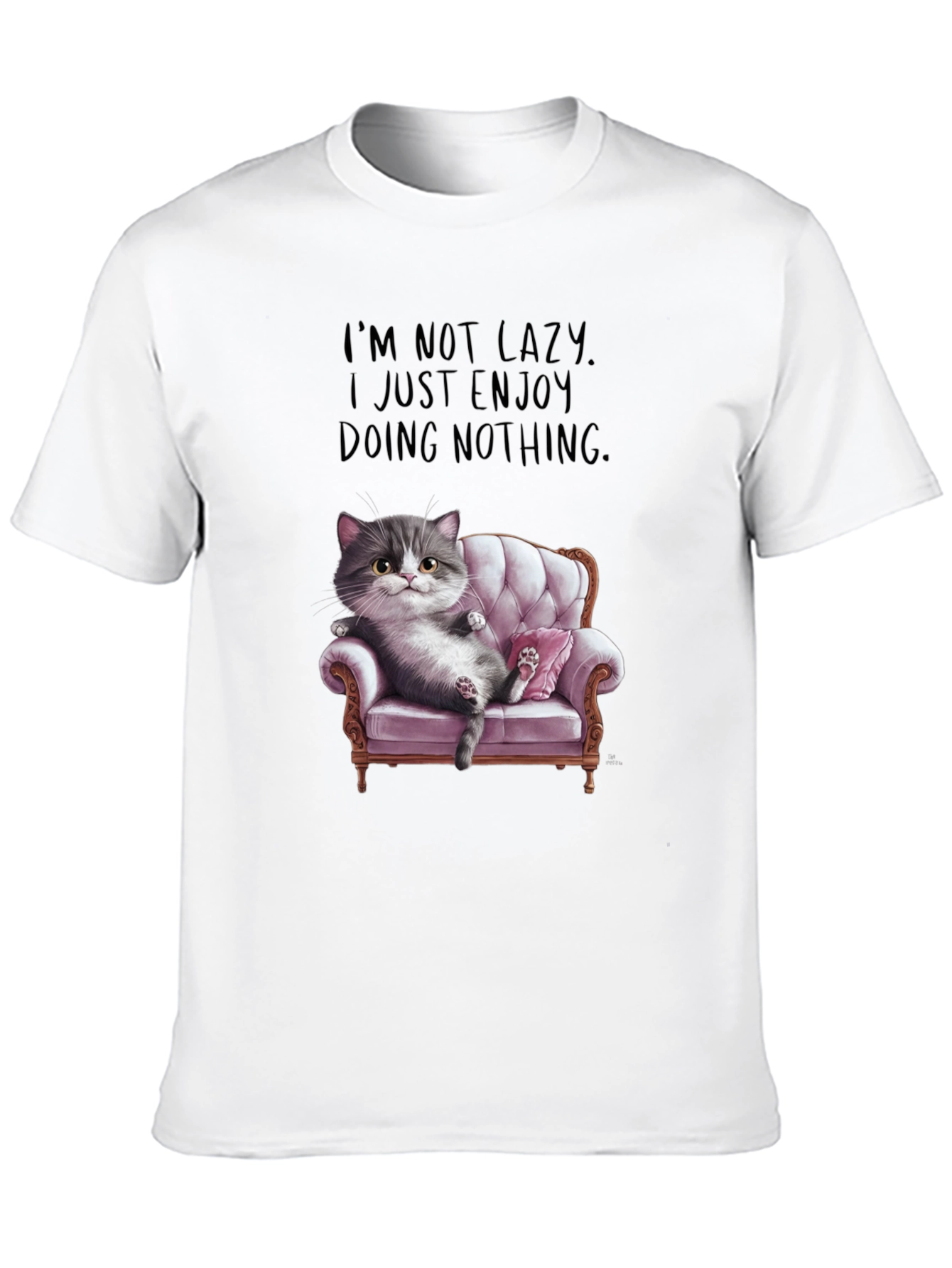 Funny Cat Lover T-Shirt - Enjoy Doing Nothing Tee