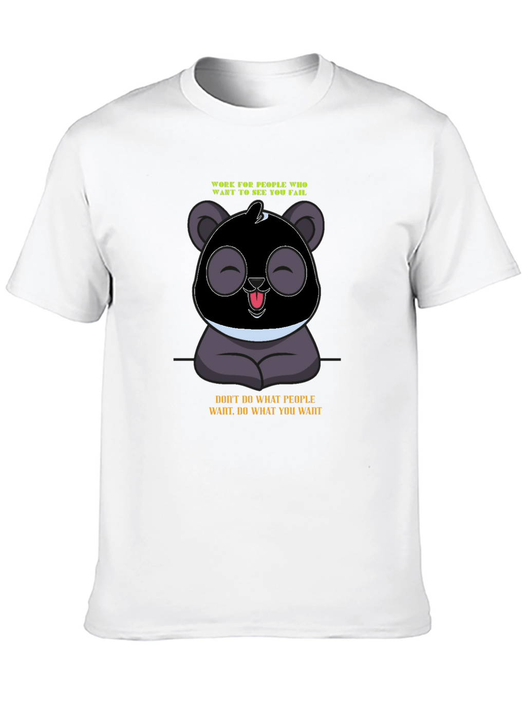 Panda Graphic T-Shirt: Work for Your Dream!