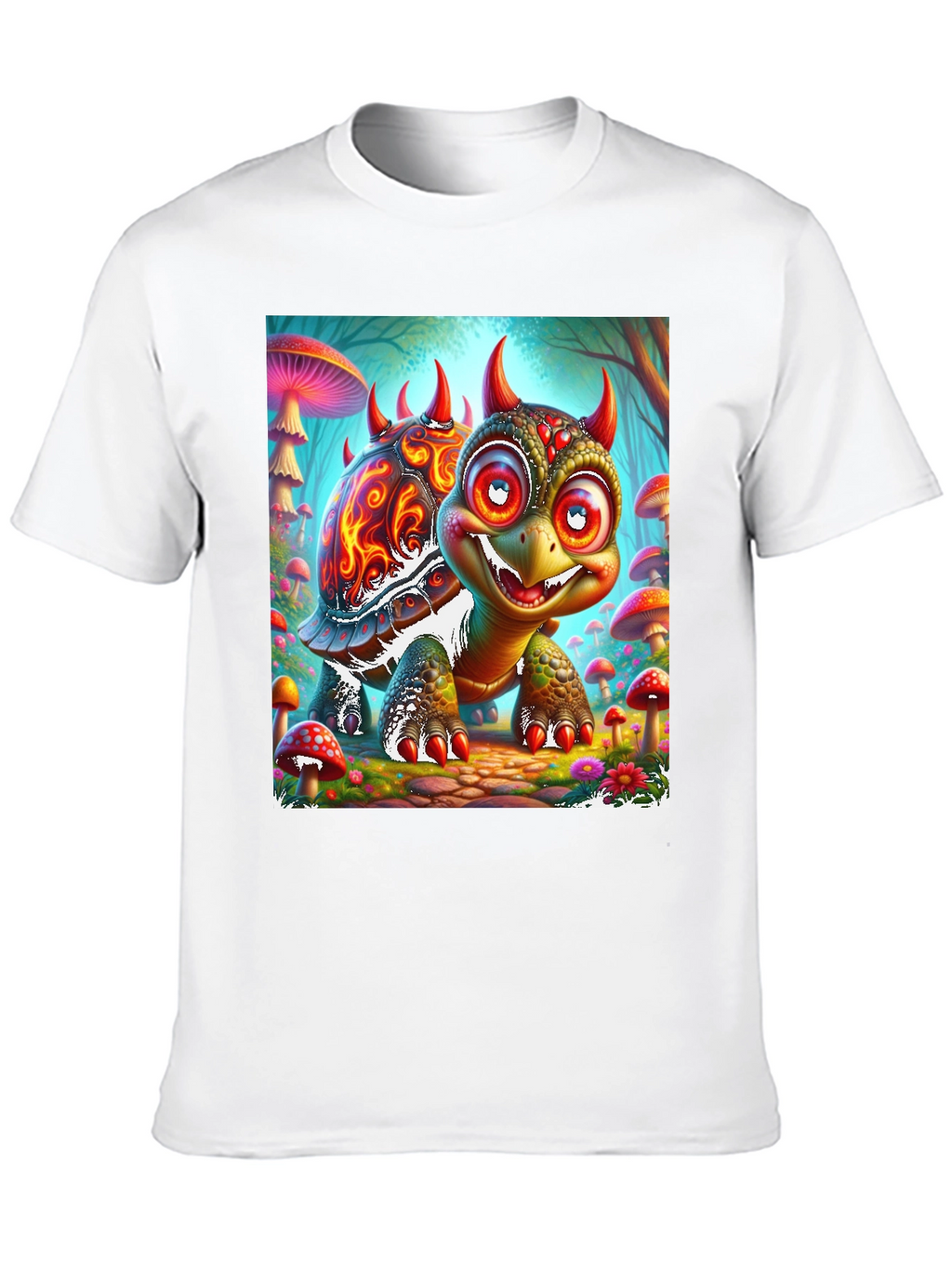 Turtle Devil Cartoon Graphic Tee