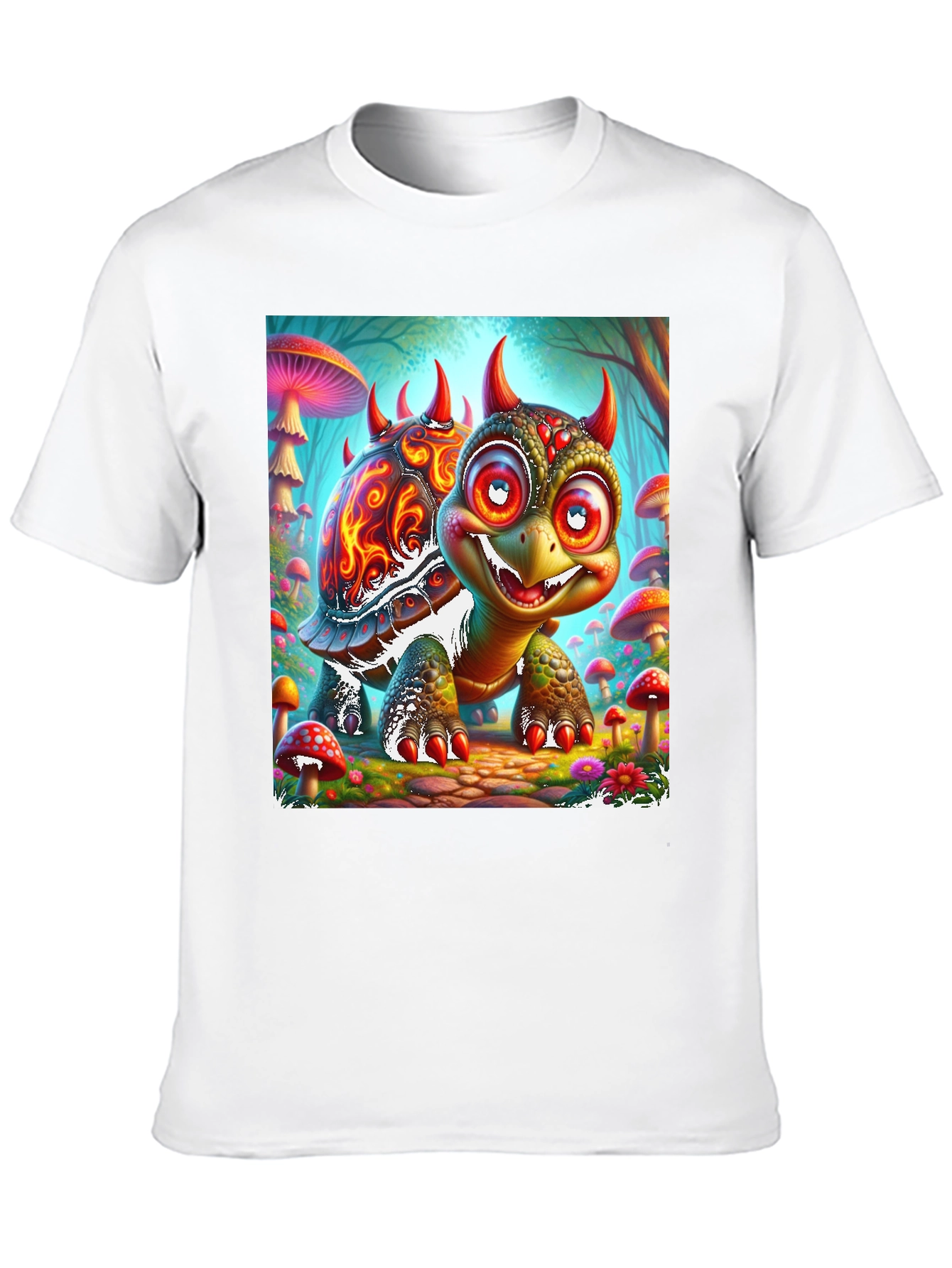 Turtle Devil Cartoon Graphic Tee