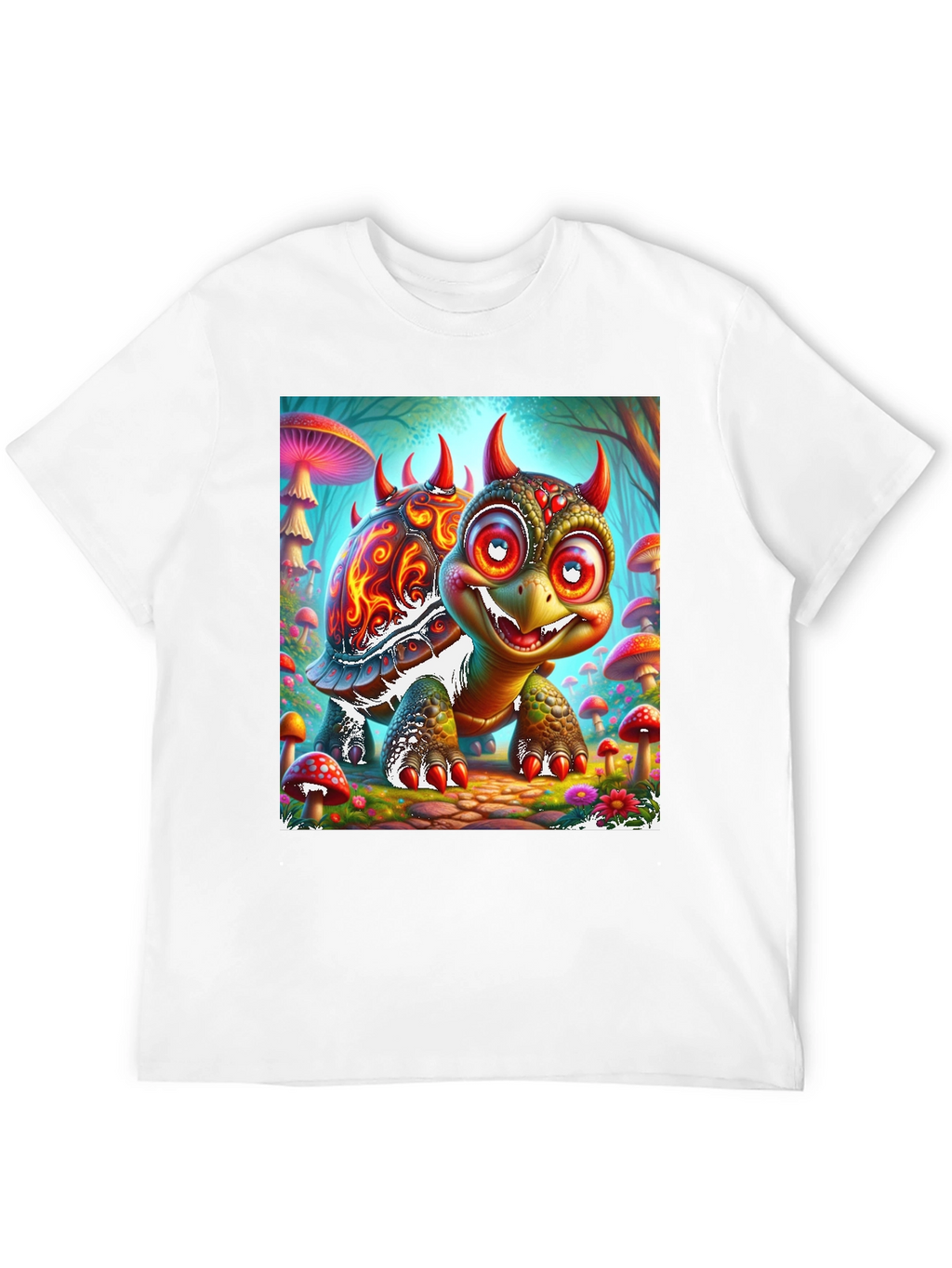 Turtle Devil Cartoon Graphic Tee