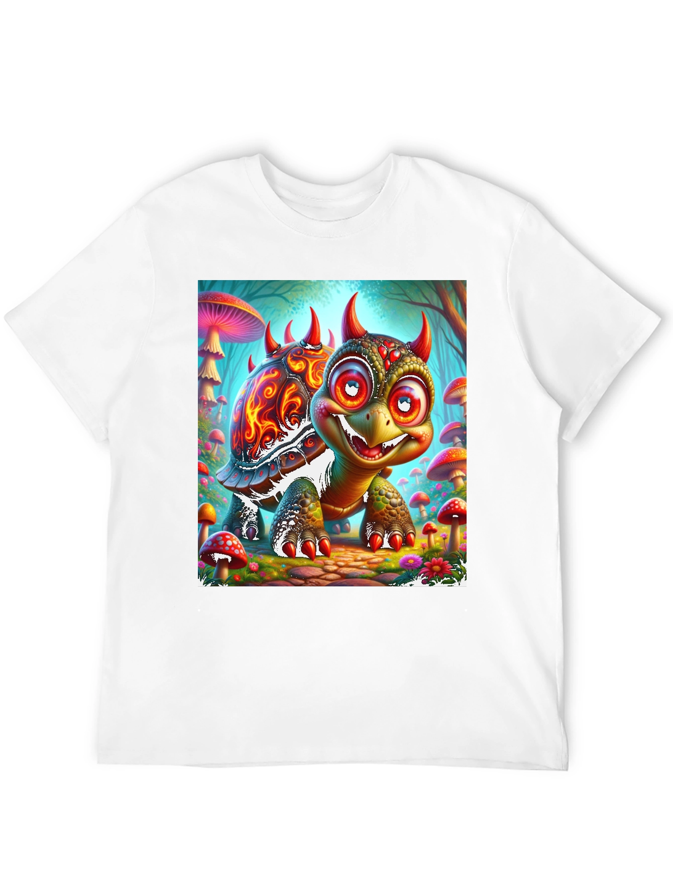 Turtle Devil Cartoon Graphic Tee