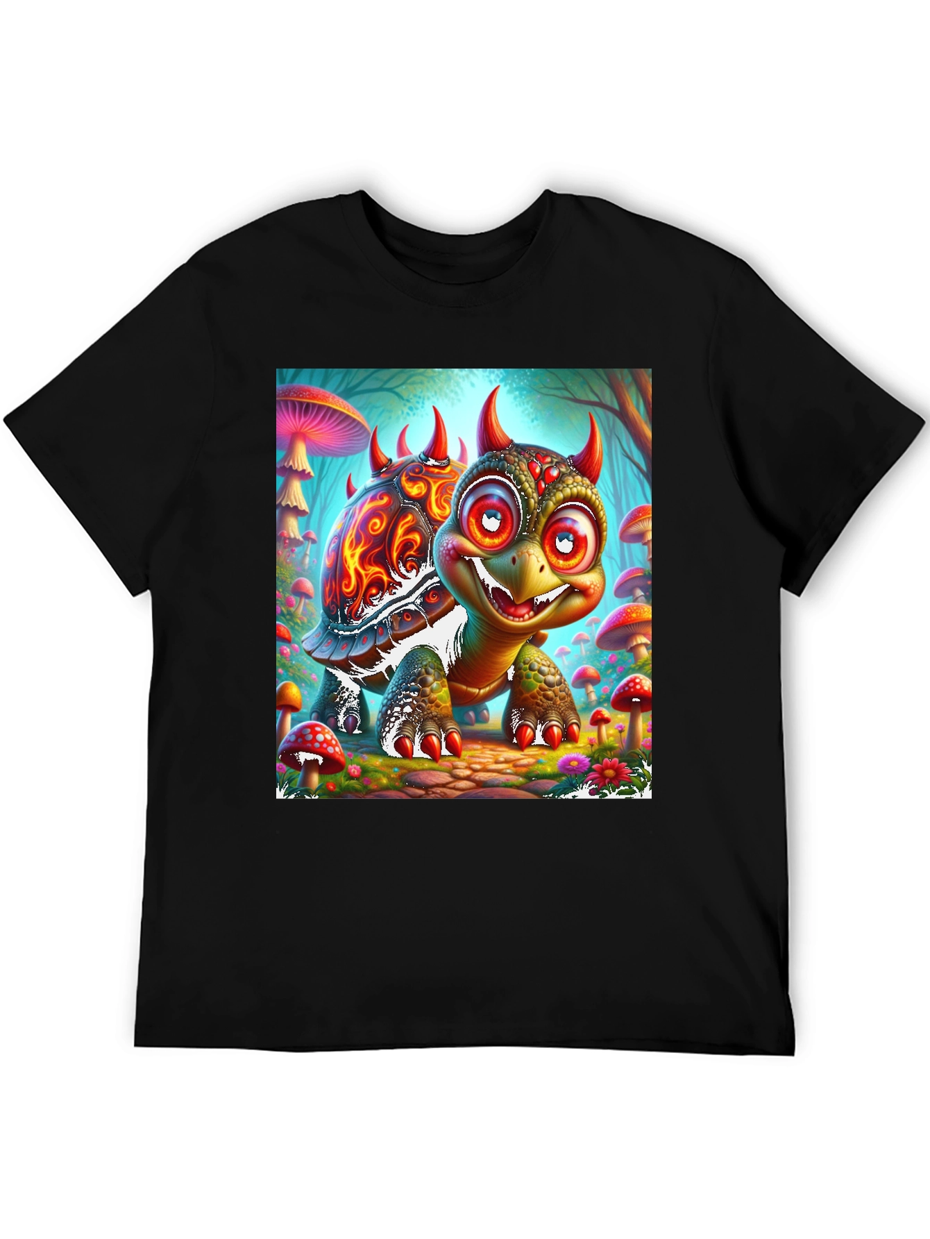 Turtle Devil Cartoon Graphic Tee