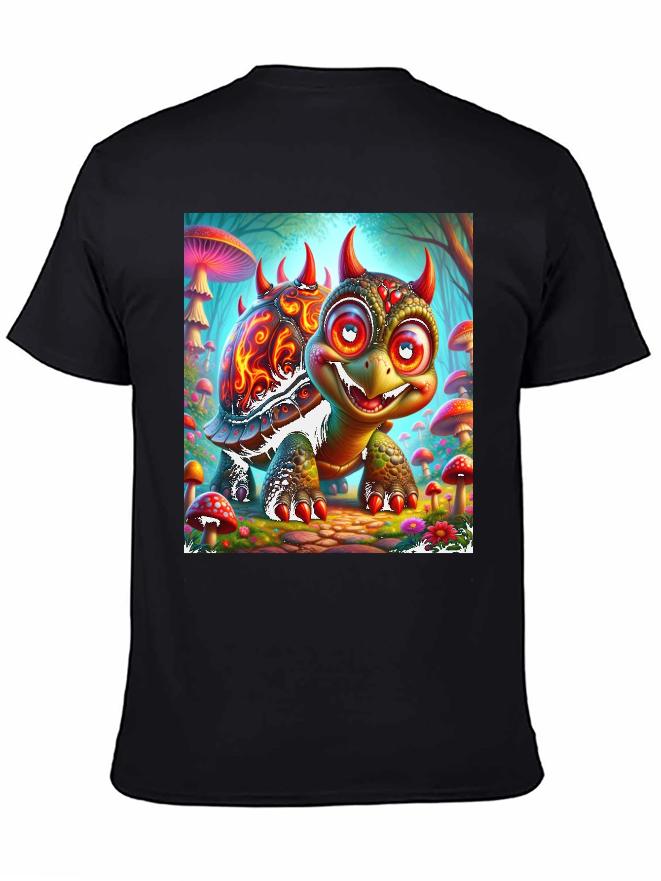 Turtle Devil Cartoon Graphic Tee