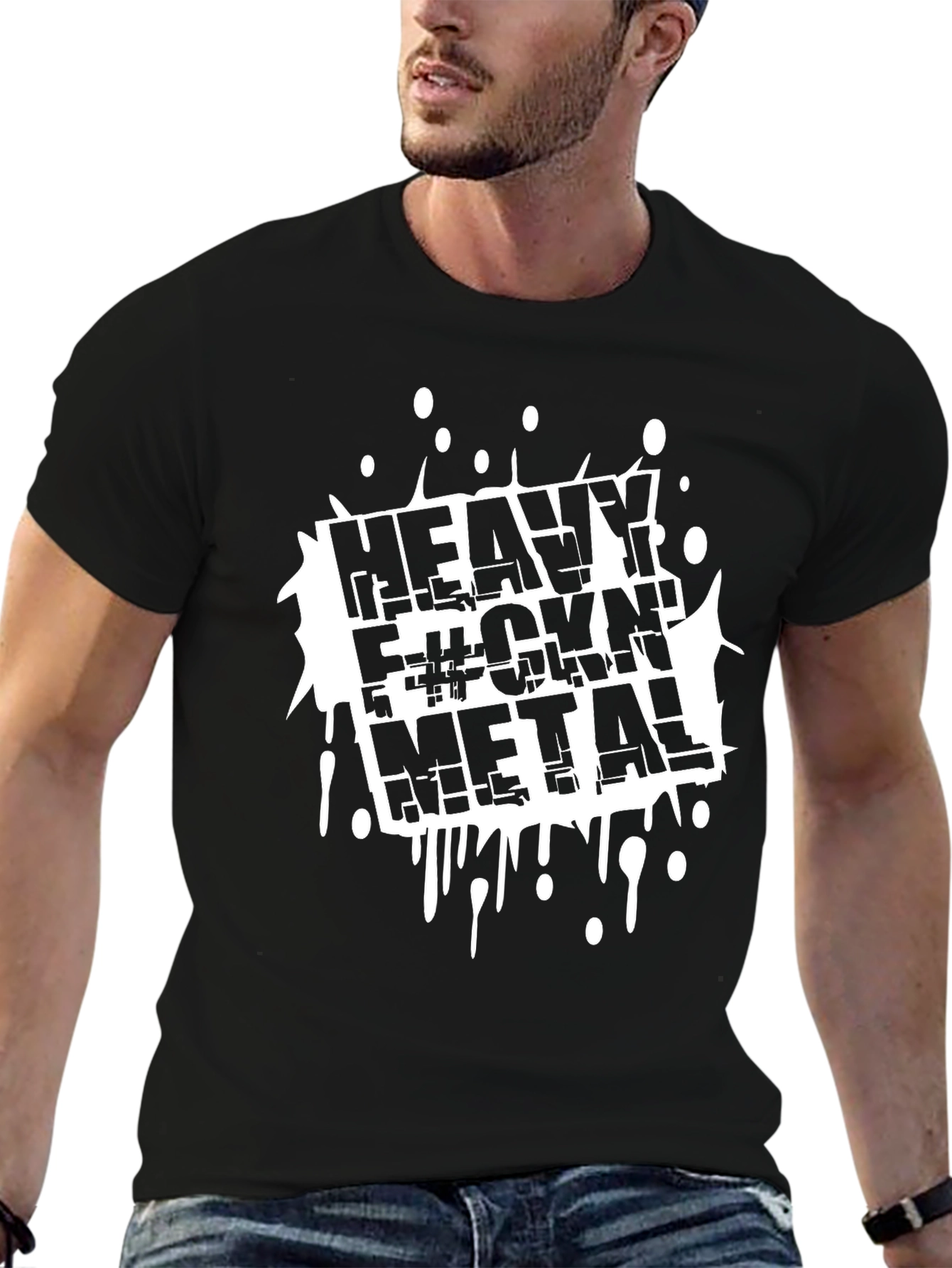 Heavy F#ckin Metal Black T-Shirt