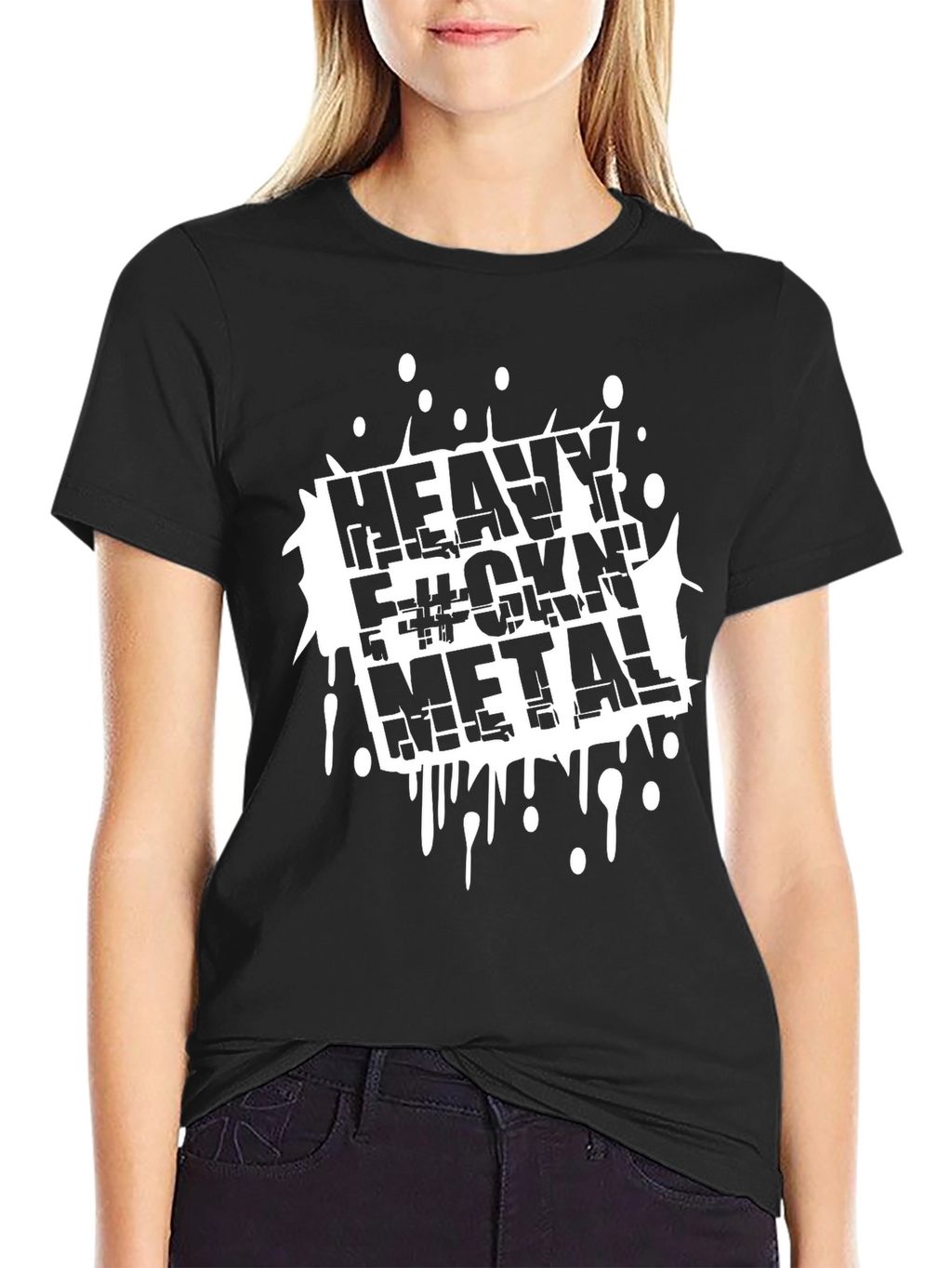 Heavy F#ckin Metal Black T-Shirt