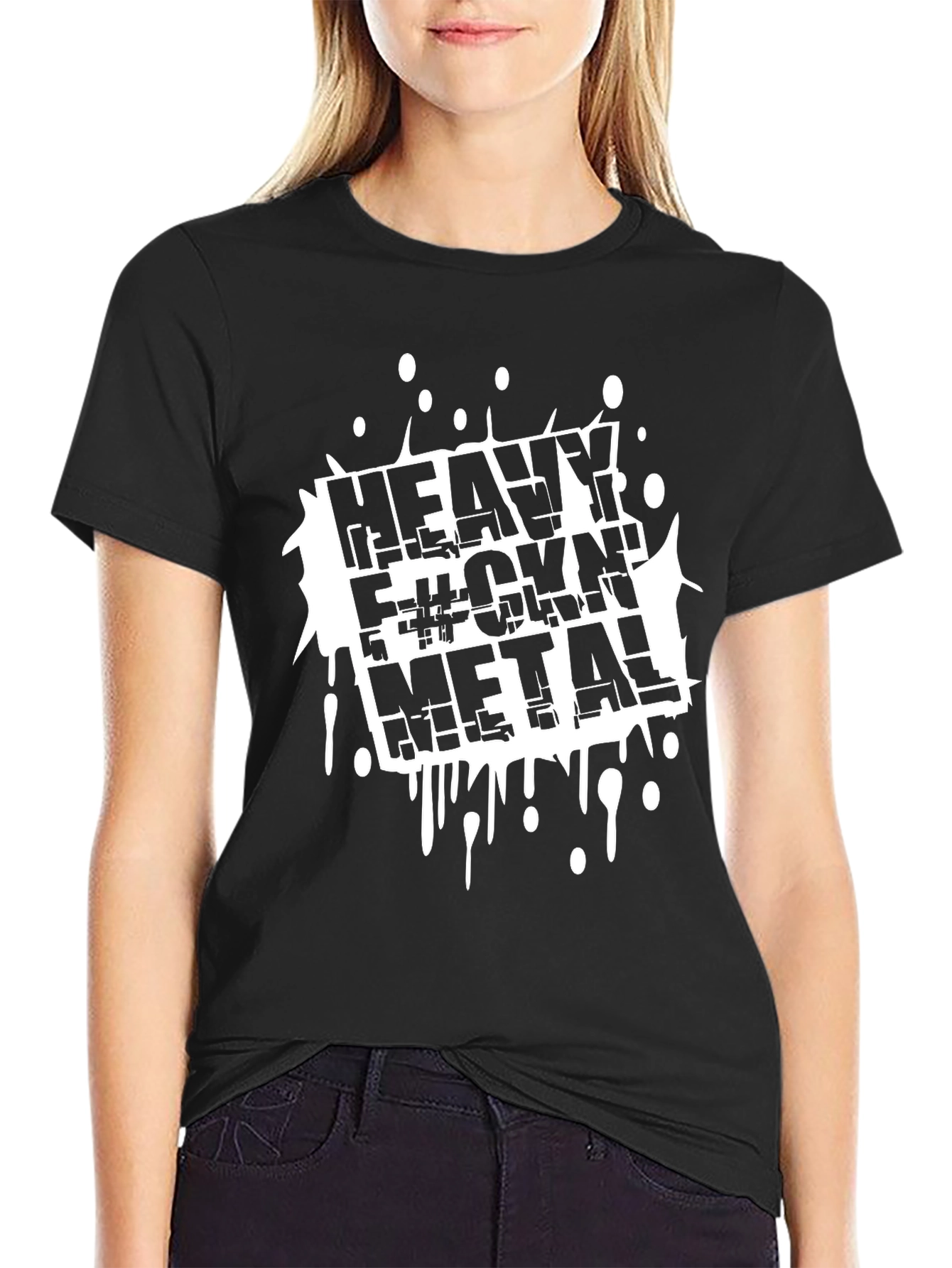 Heavy F#ckin Metal Black T-Shirt