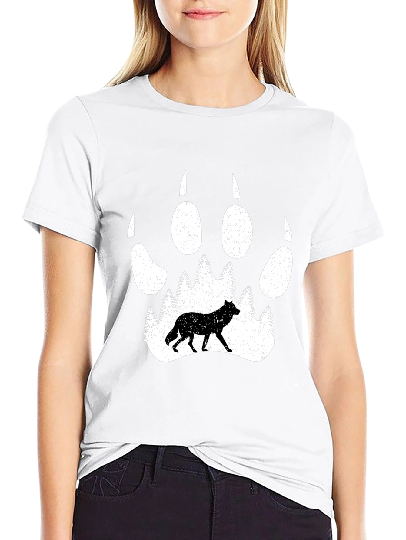 Wolf Paw Print Graphic Tee