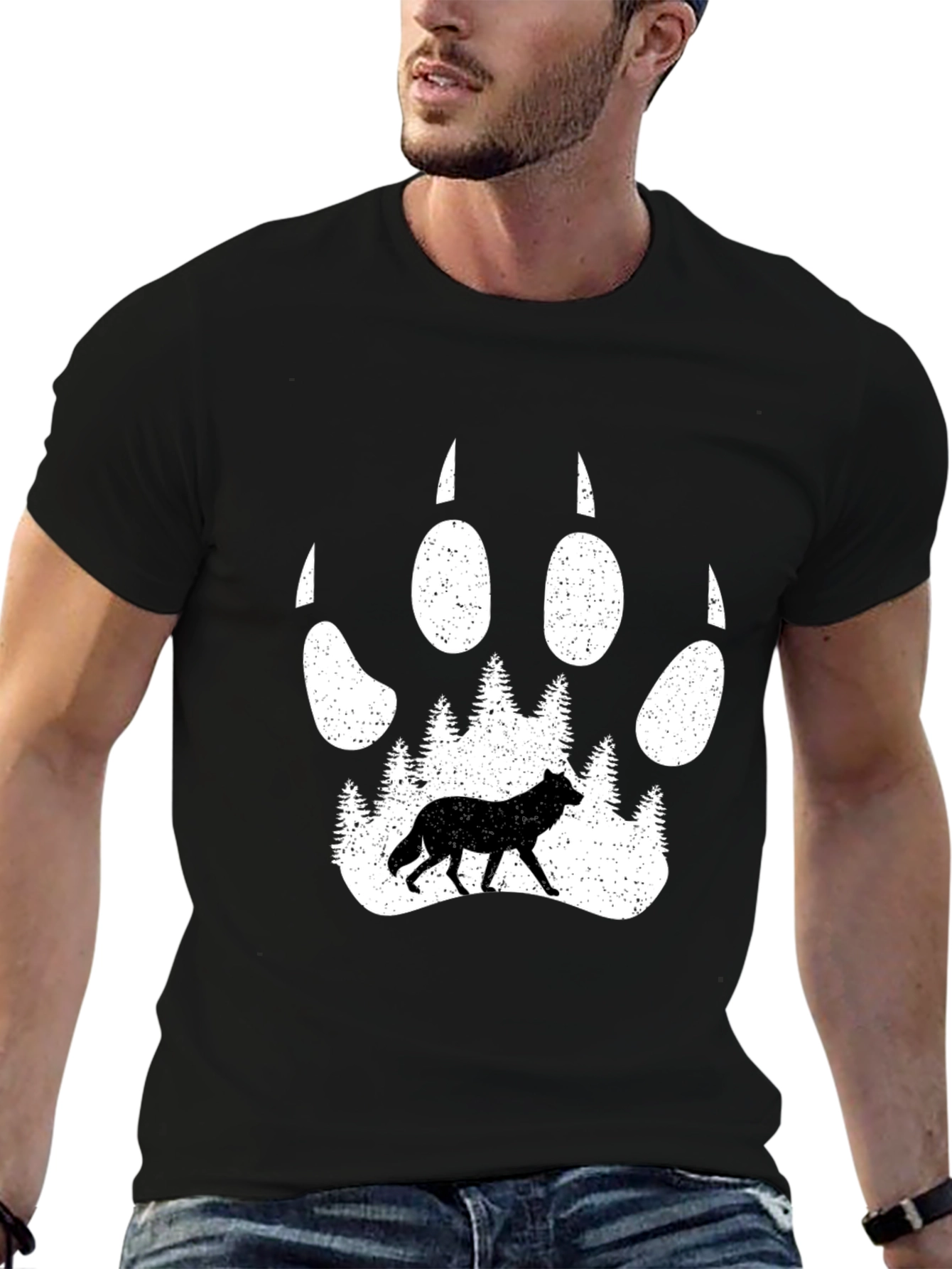 Wolf Paw Print Graphic Tee