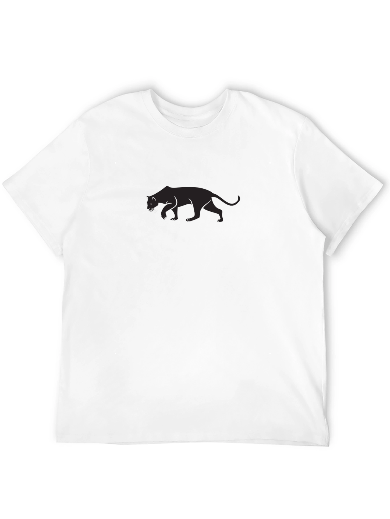Sleek Black Panther Graphic Tee - Menss Fashion