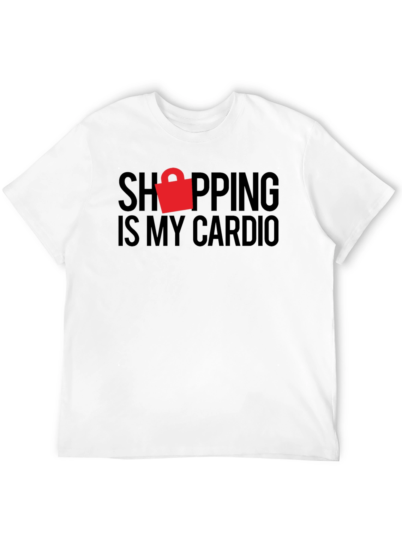 Shopping Is My Cardio Black Graphic Tee