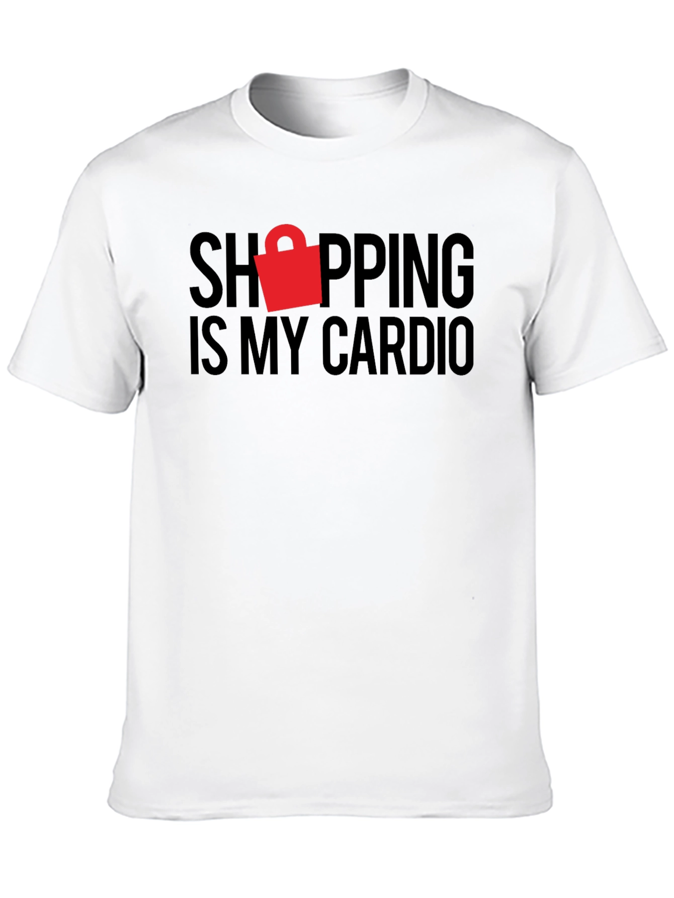Shopping Is My Cardio Black Graphic Tee