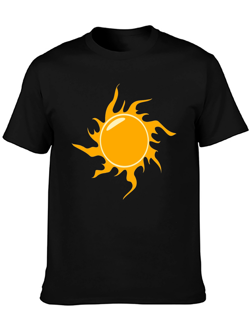Sun Graphic Black T-Shirt - Stylish & Casual