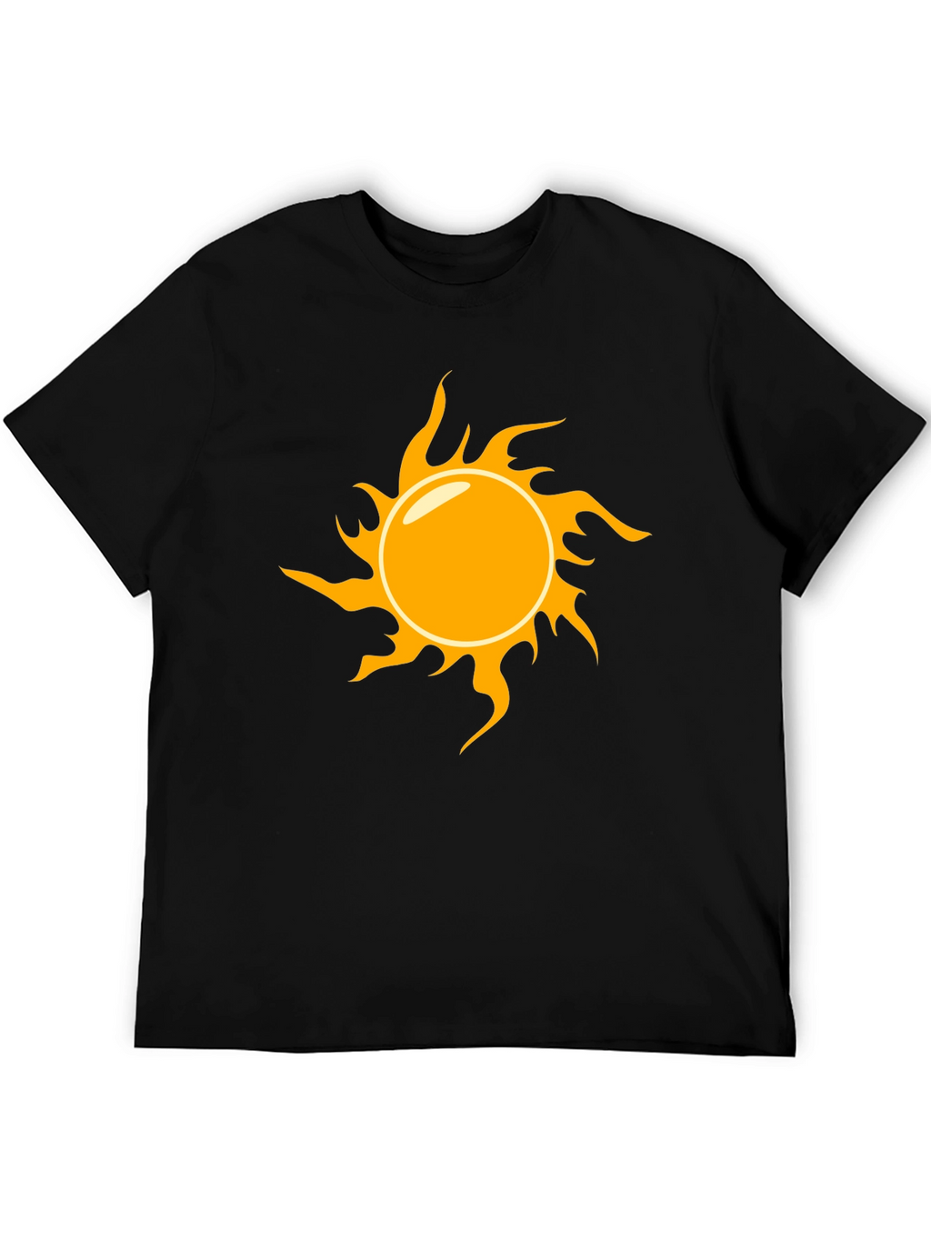 Sun Graphic Black T-Shirt - Stylish & Casual