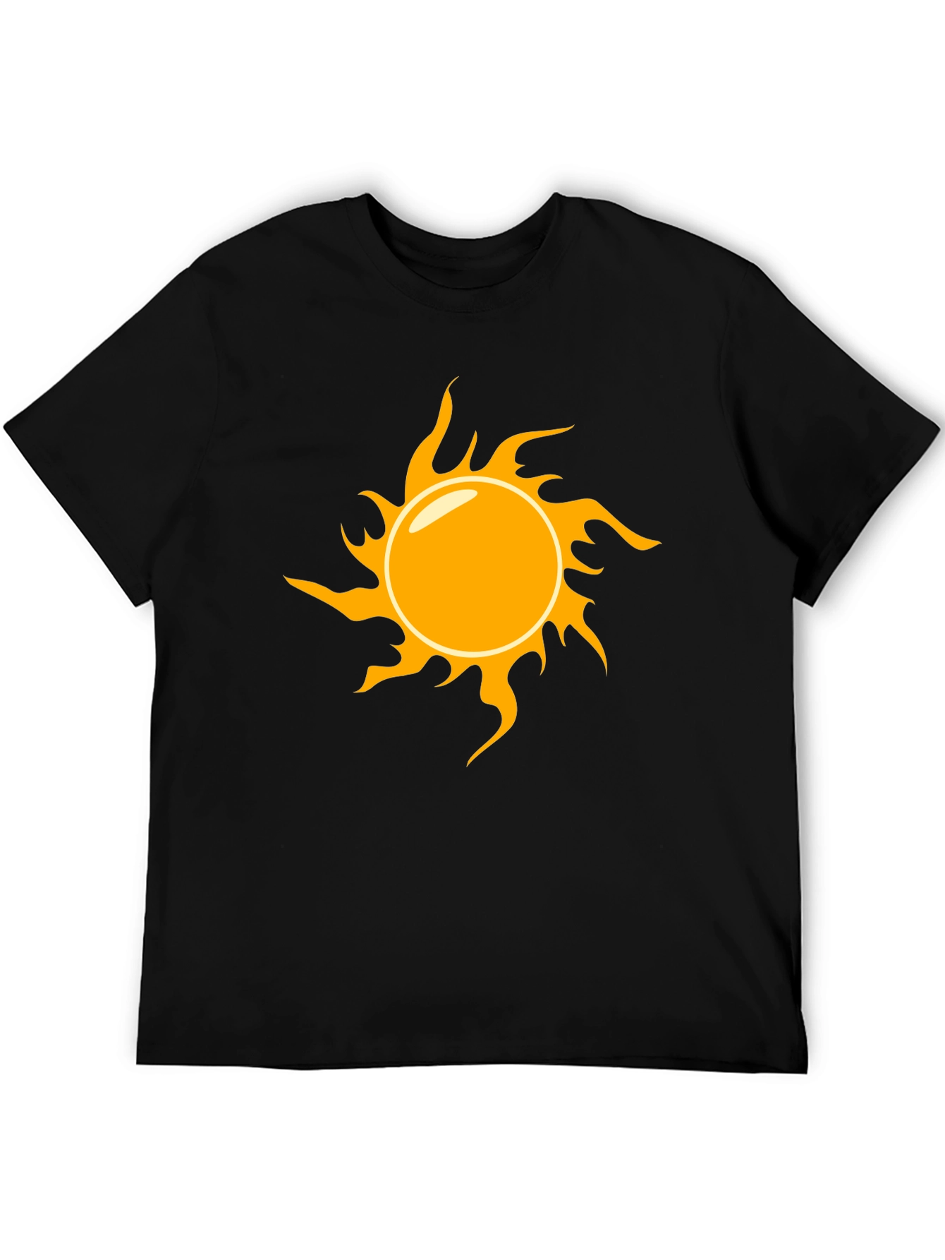Sun Graphic Black T-Shirt - Stylish & Casual