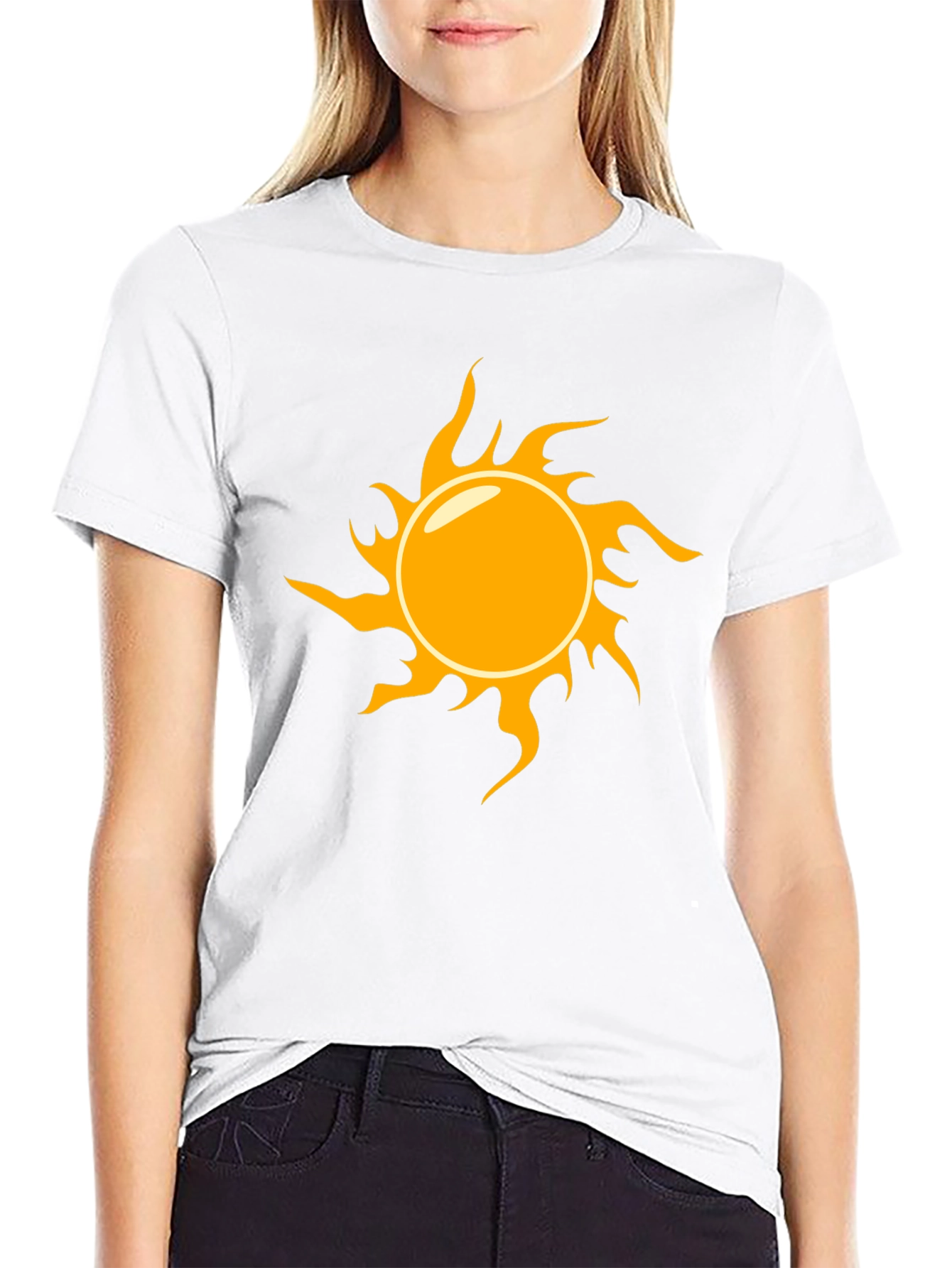 Sun Graphic Black T-Shirt - Stylish & Casual