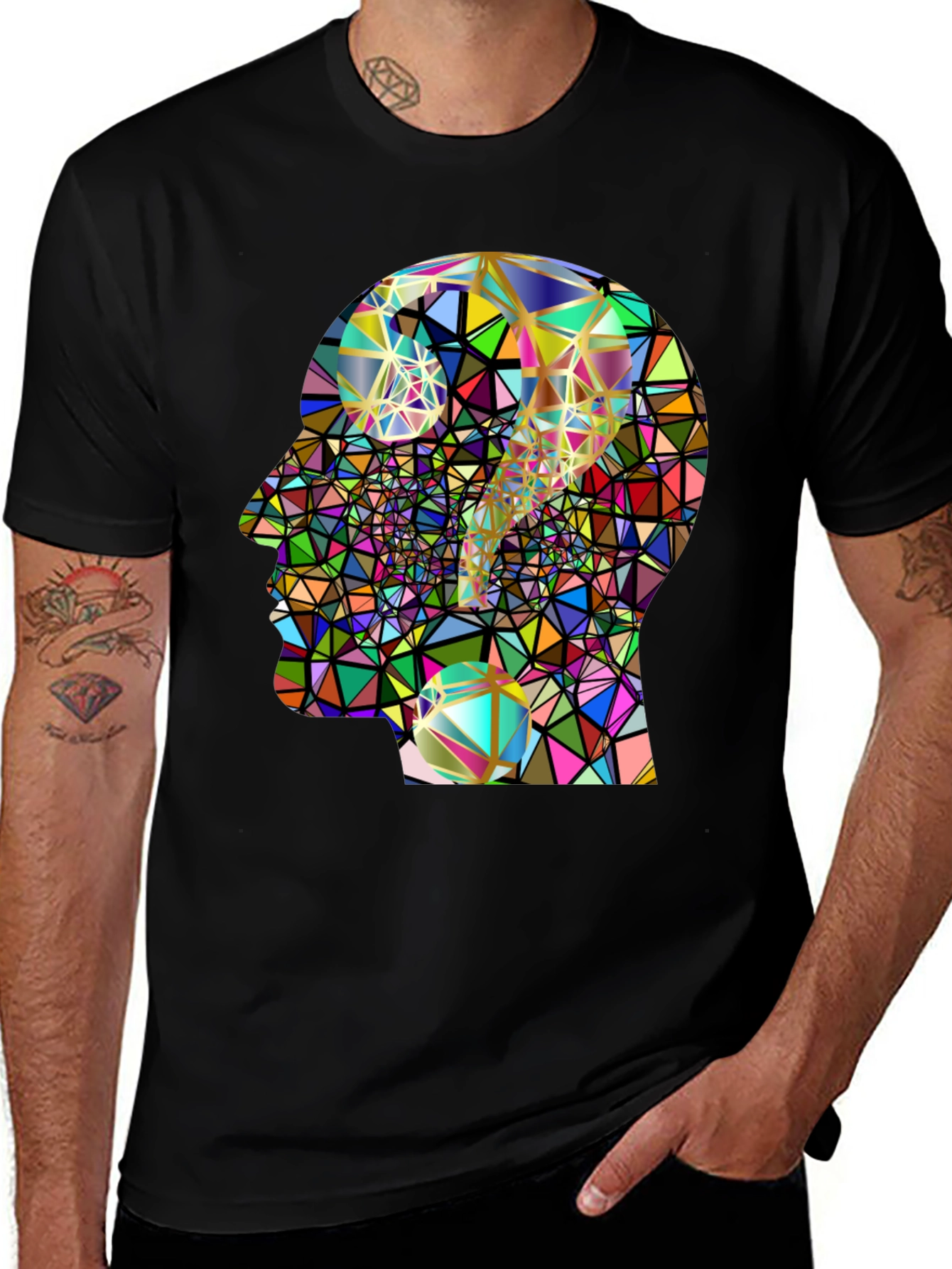 Abstract Mind T-Shirt - Colorful Geometric Design