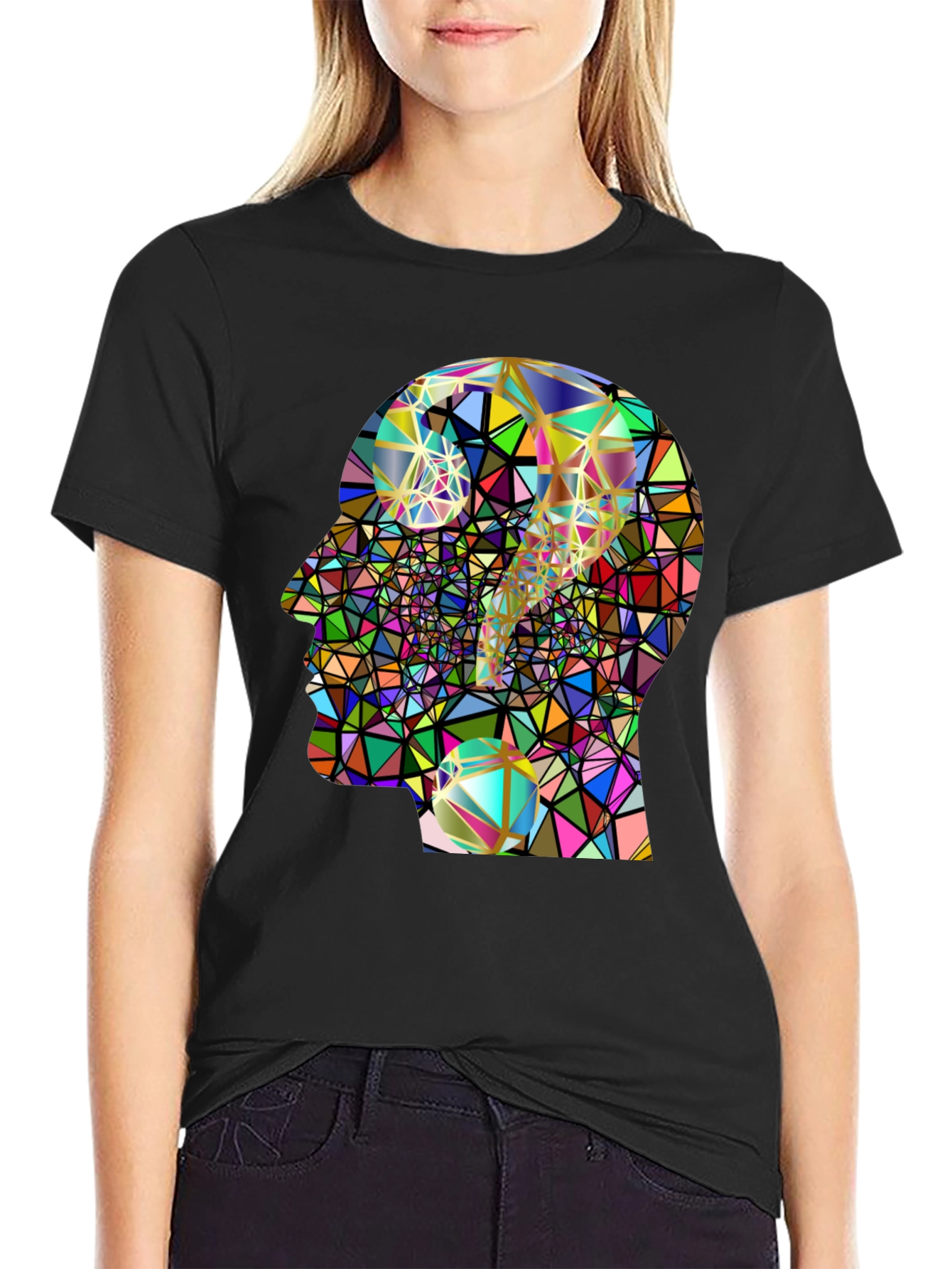 Abstract Mind T-Shirt - Colorful Geometric Design