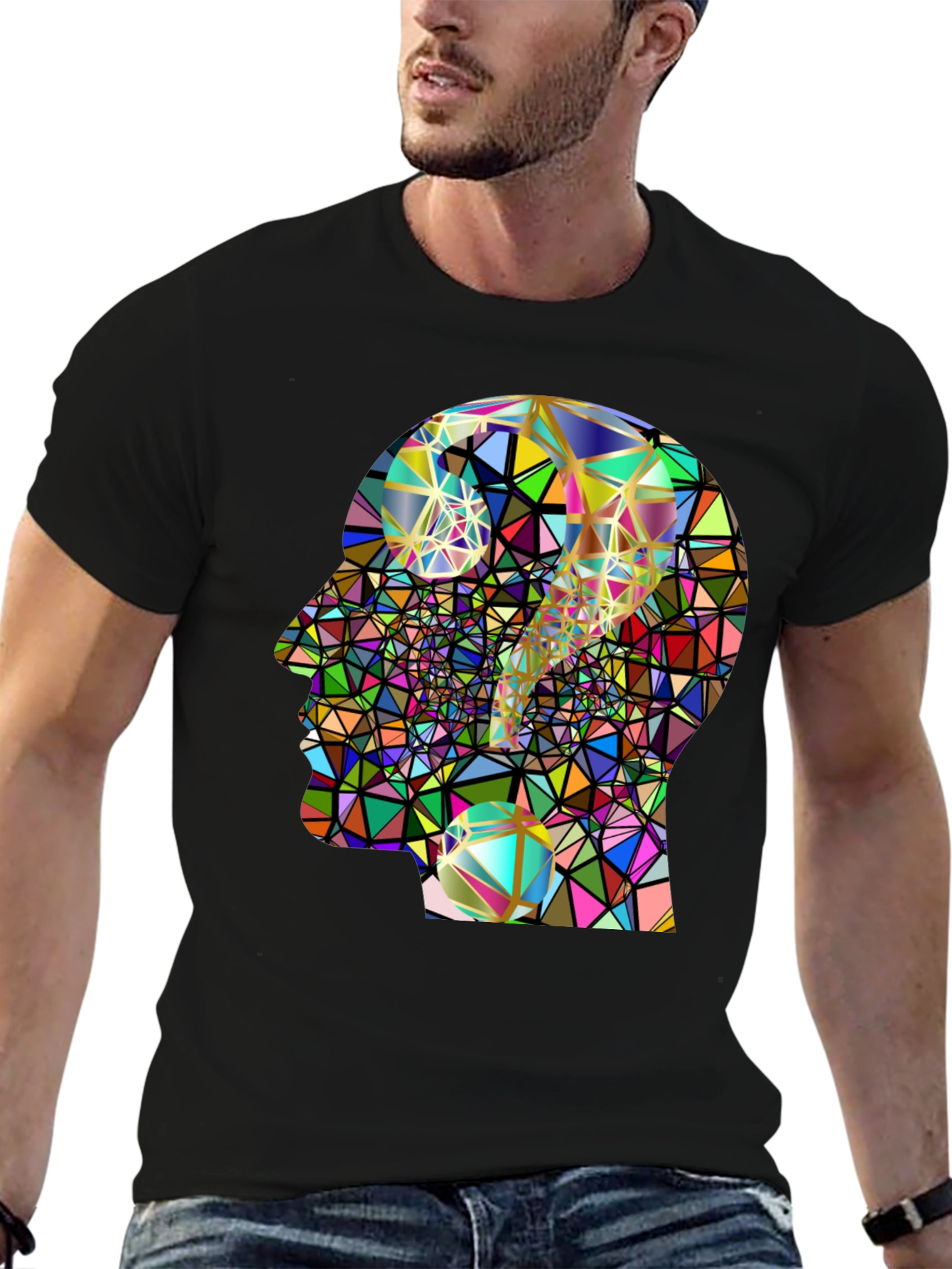 Abstract Mind T-Shirt - Colorful Geometric Design