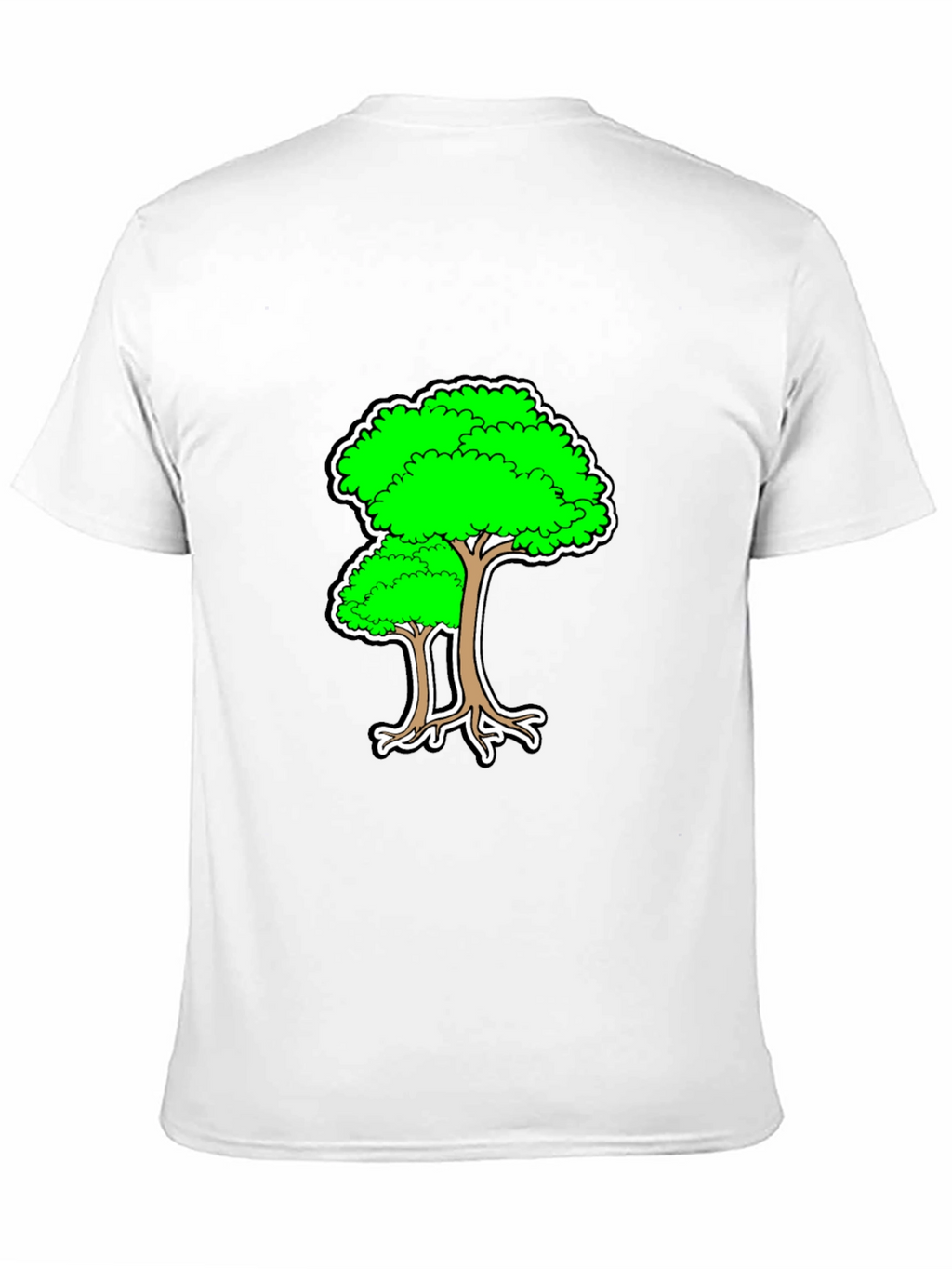 Cartoon Tree Black T-Shirt